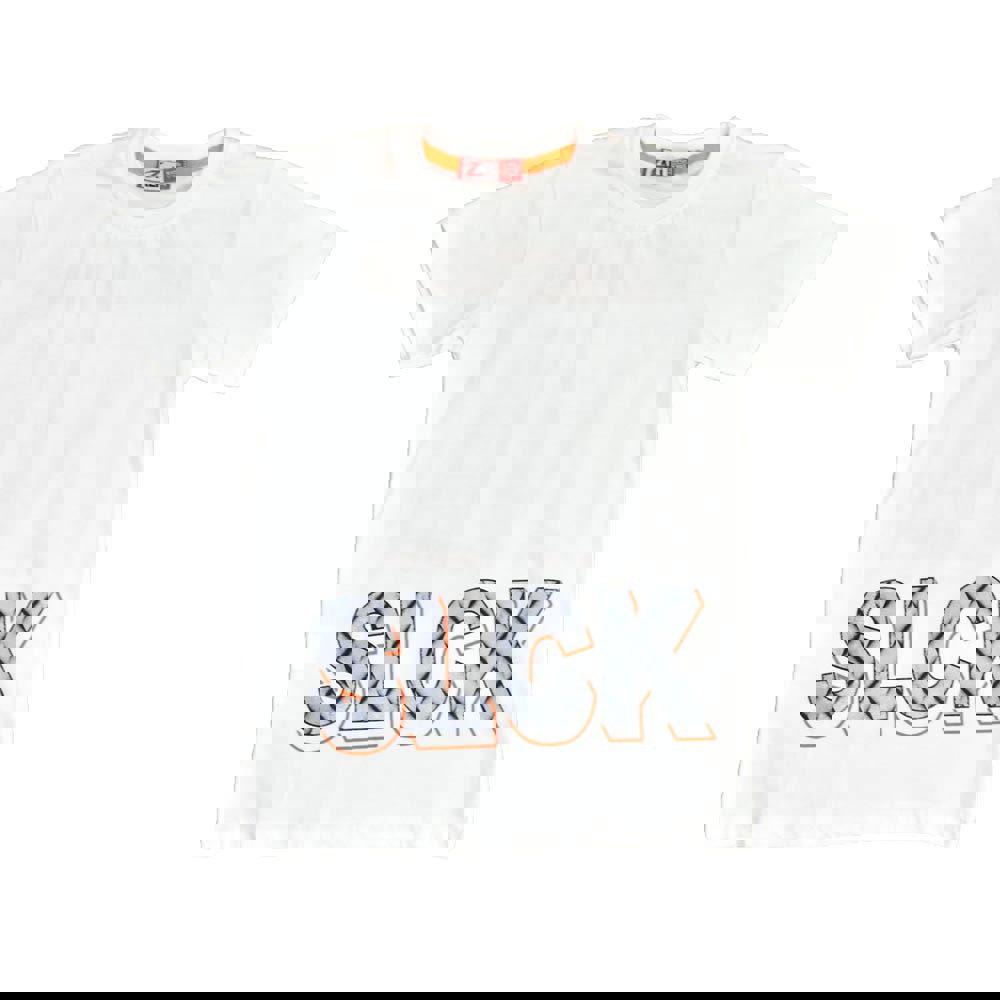 Παιδική μπλούζα με τύπωμα στην πλάτη Λευκό 15822