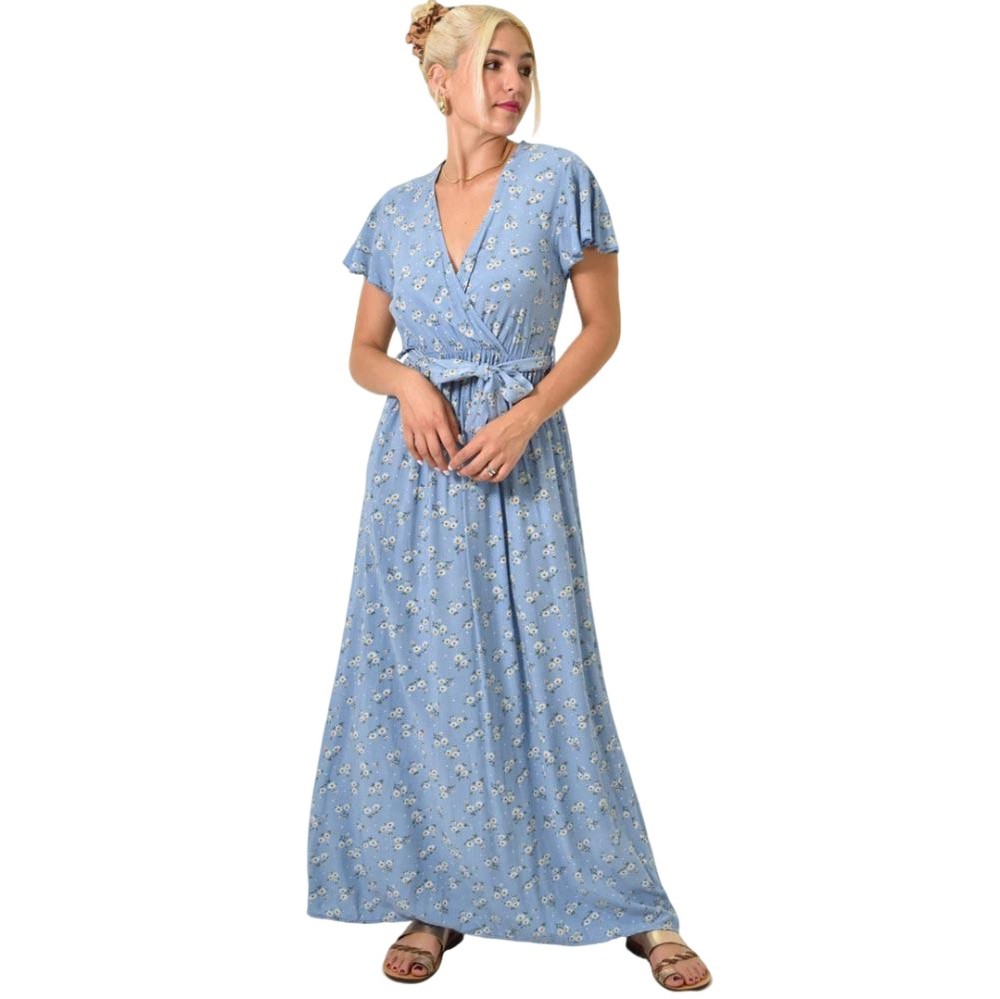 Φόρεμα φλοράλ κρουαζέ Σιέλ 24973