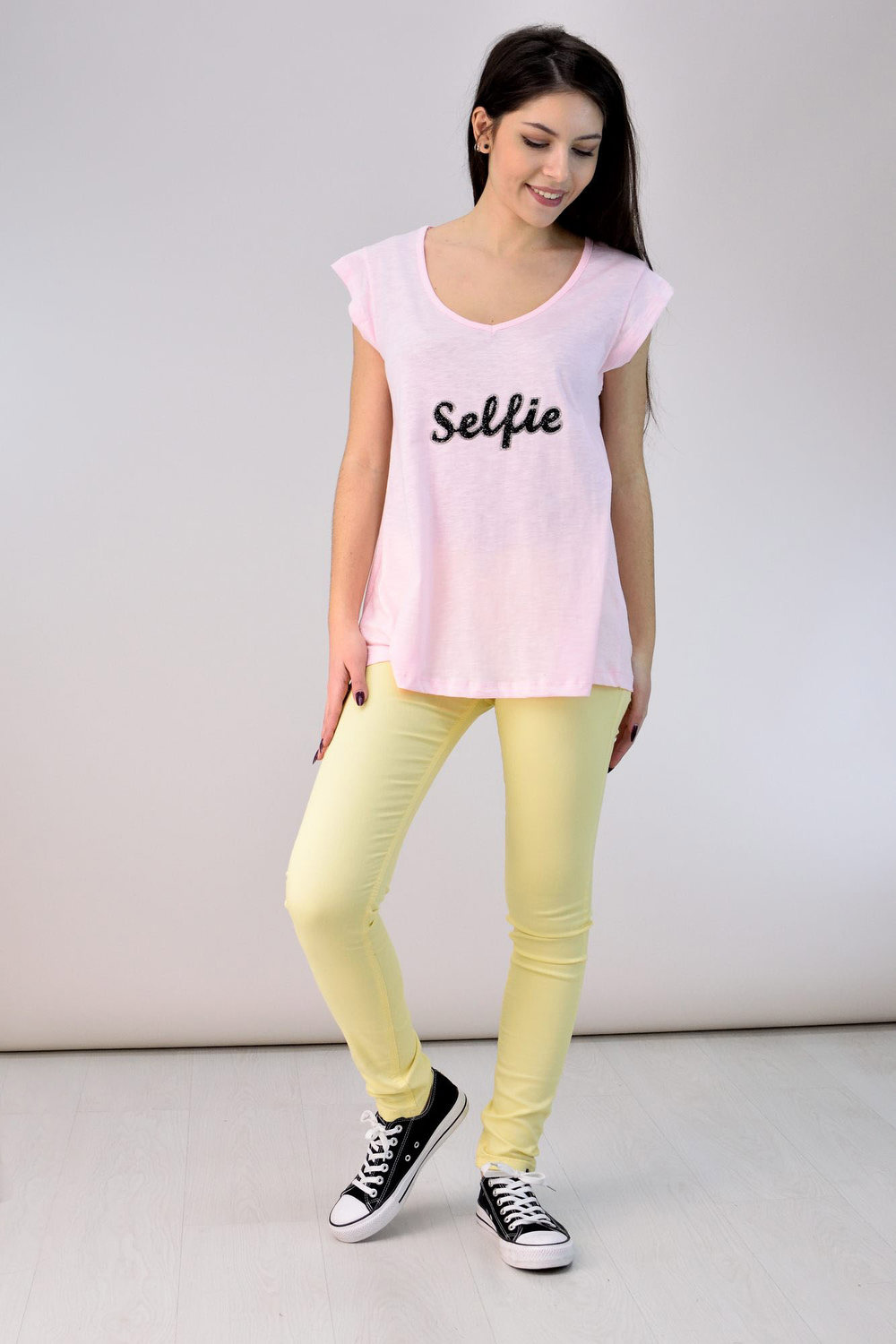 Παντελόνι υφασμάτινο Κίτρινο 912 φωτογραφία