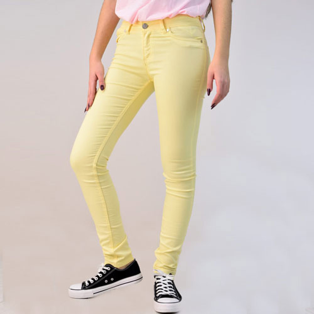 Παντελόνι υφασμάτινο Κίτρινο 912