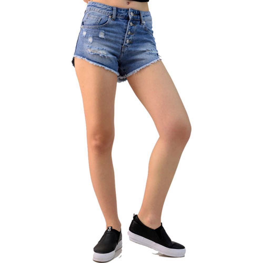 Τζιν σορτς με σκισίματα Μπλε Τζιν 658