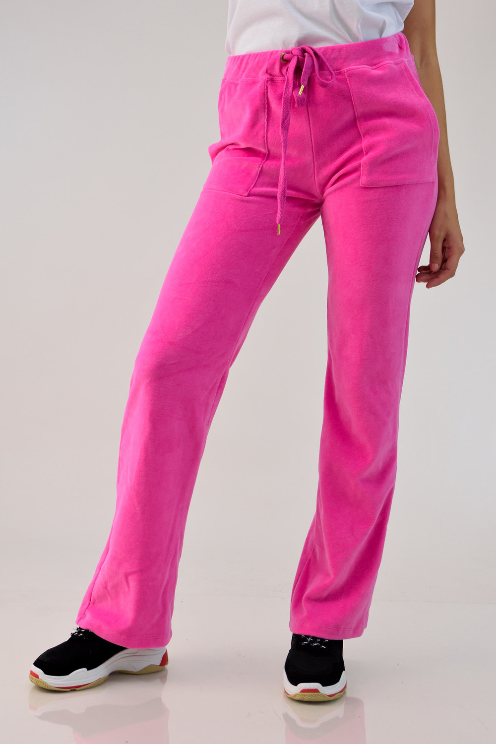 Ροζ βελουτέ παντελόνι Ροζ 4332 φωτογραφία