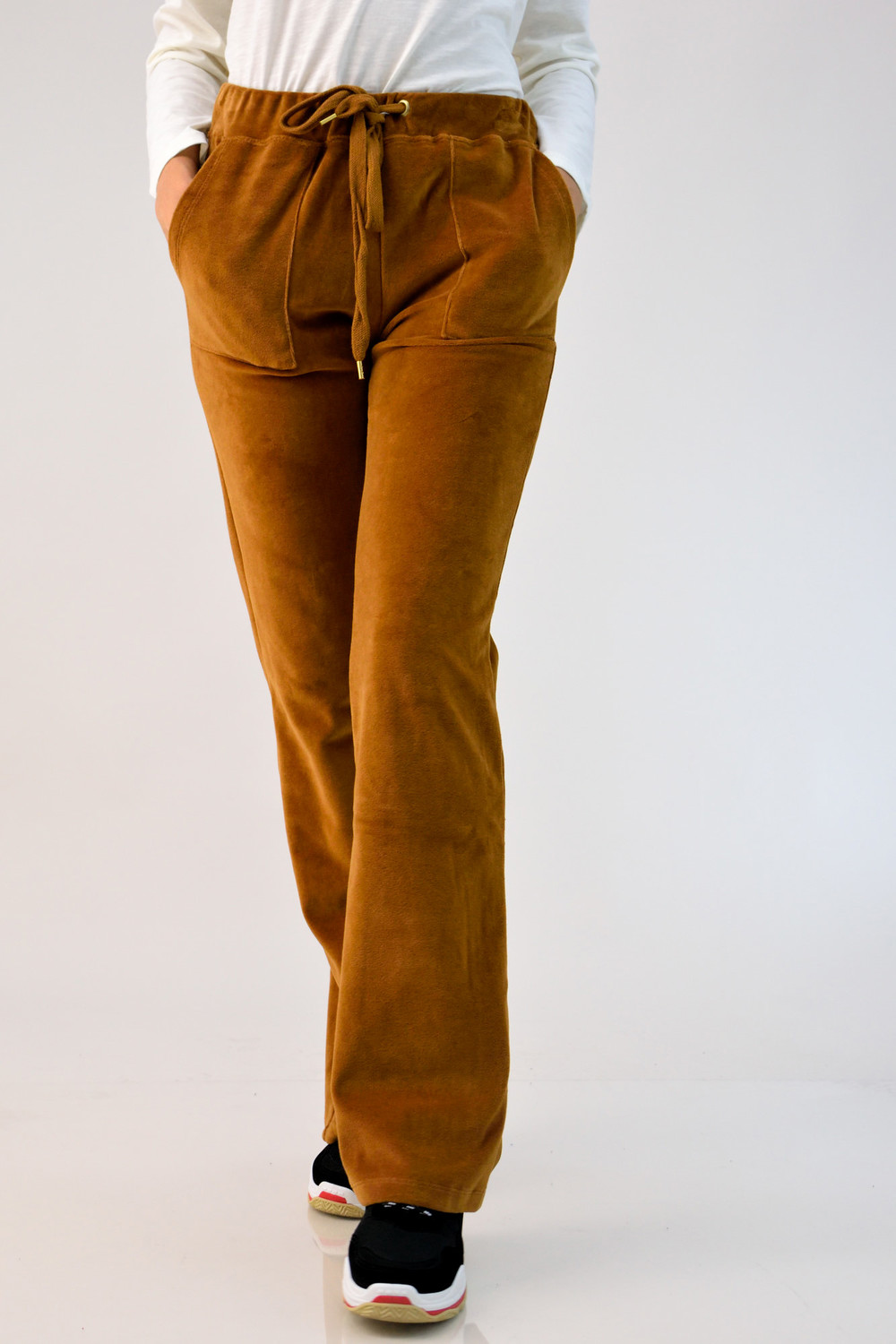 Κάμελ παντελόνι βελουτέ φόρμας Κάμελ 4338 φωτογραφία