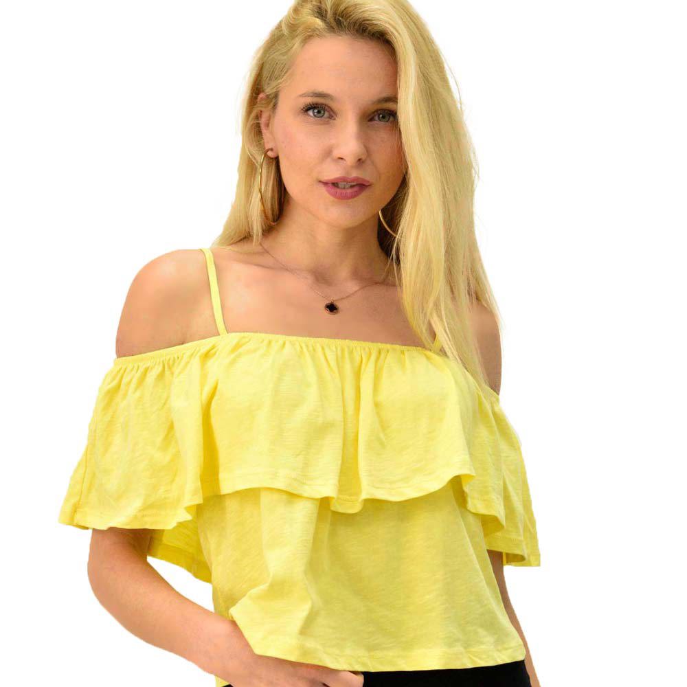 Τοπάκι με βολάν Κίτρινο 5507