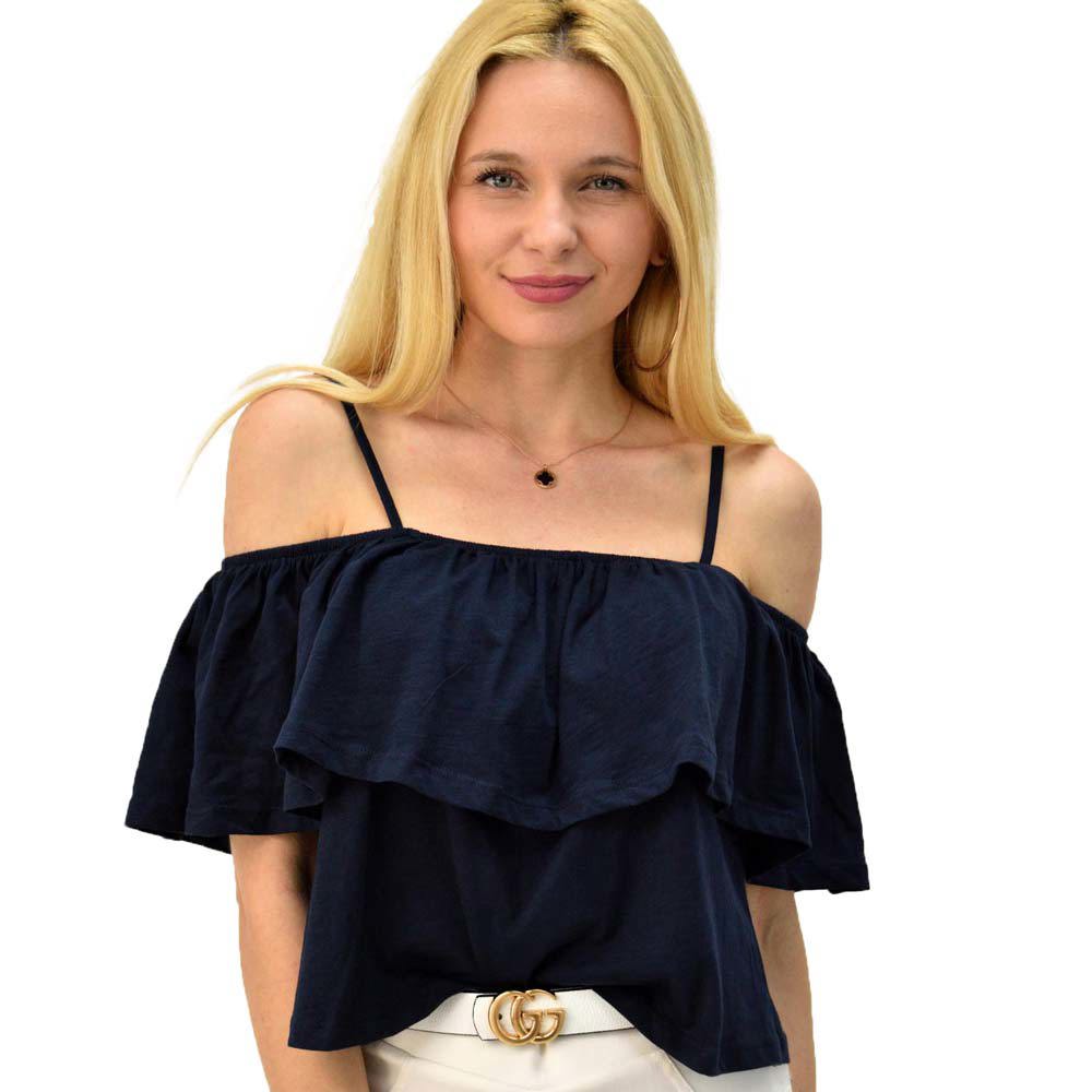 Τοπάκι με βολάν Μπλε Σκούρο 5501