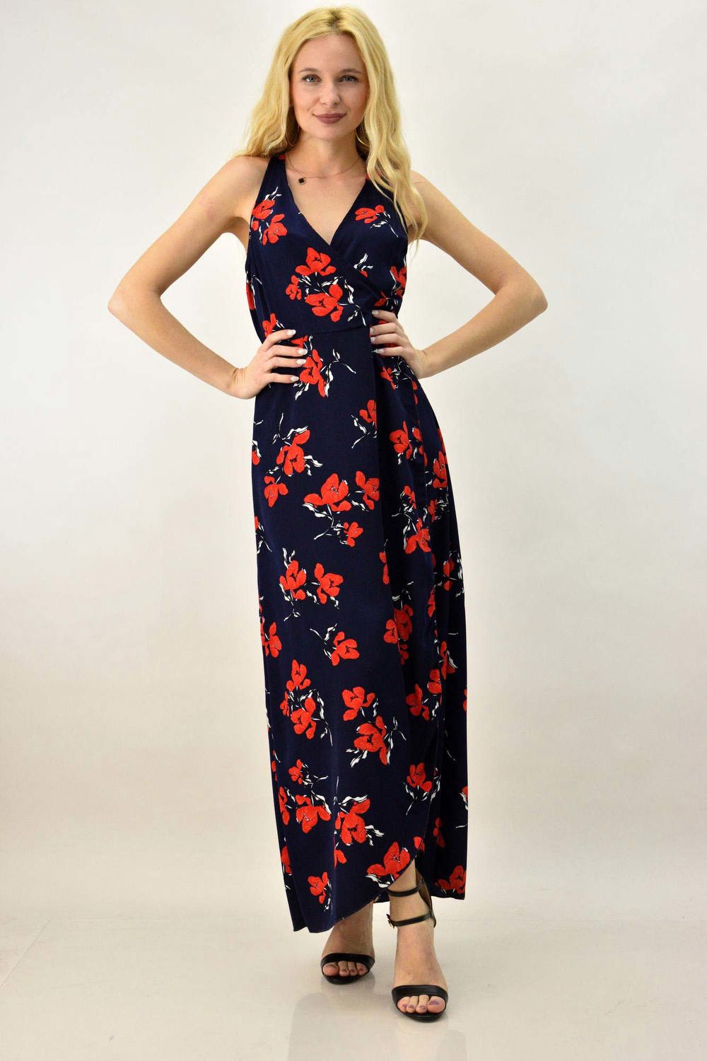 Γυναικείο φόρεμα κρουαζέ Μπλε 6274 φωτογραφία