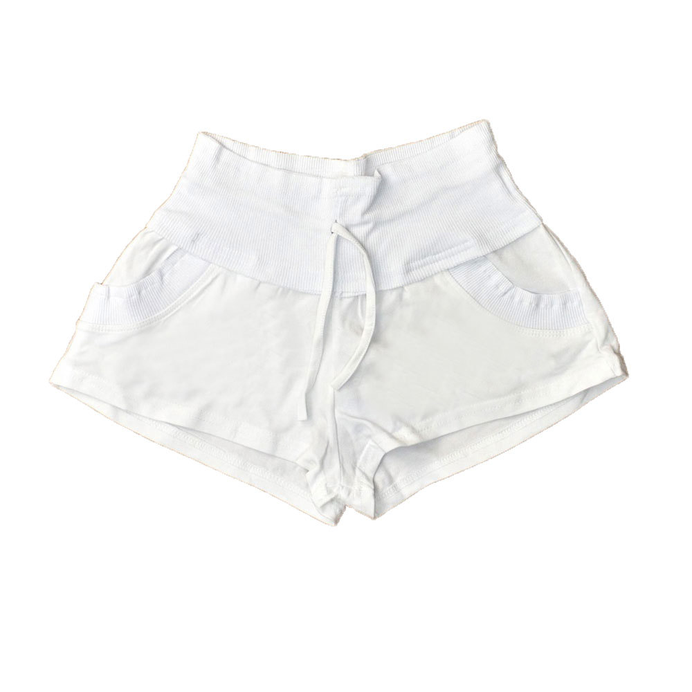 Γυναικείο σορτσάκι με χοντρό λάστιχο Λευκό 8513
