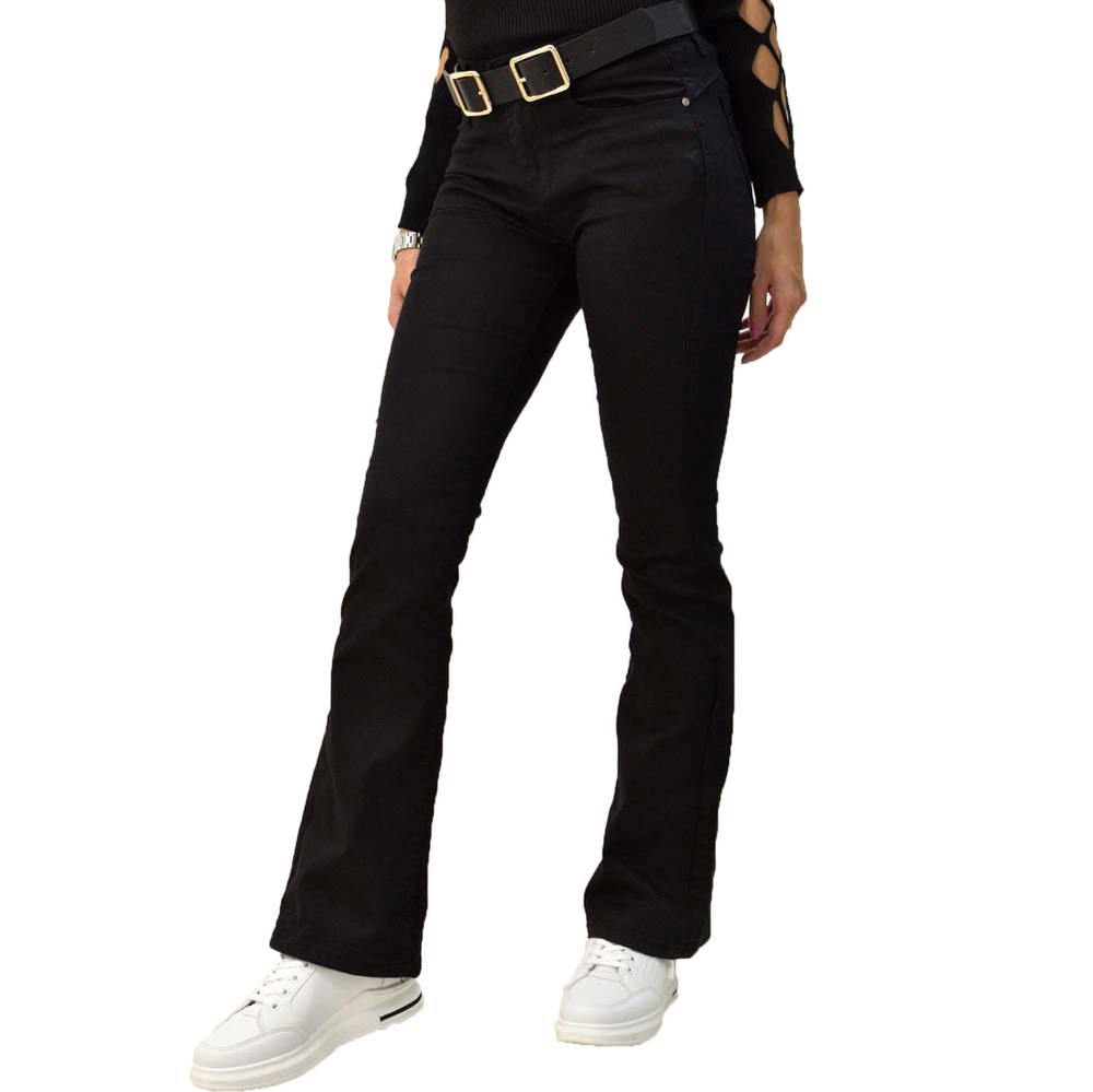 Γυναικείο παντελόνι τζιν καμπάνα Μαύρο 8066