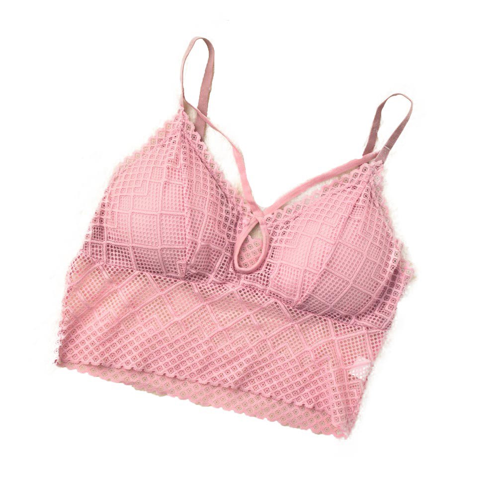 Γυναικείο Bralette με στρογγυλό σχέδιο στο μπούστο Απαλό Ροζ 8313