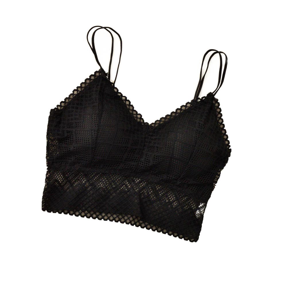 Γυναικείο Bralette με γεωμετρικά σχέδια Μαύρο 8273