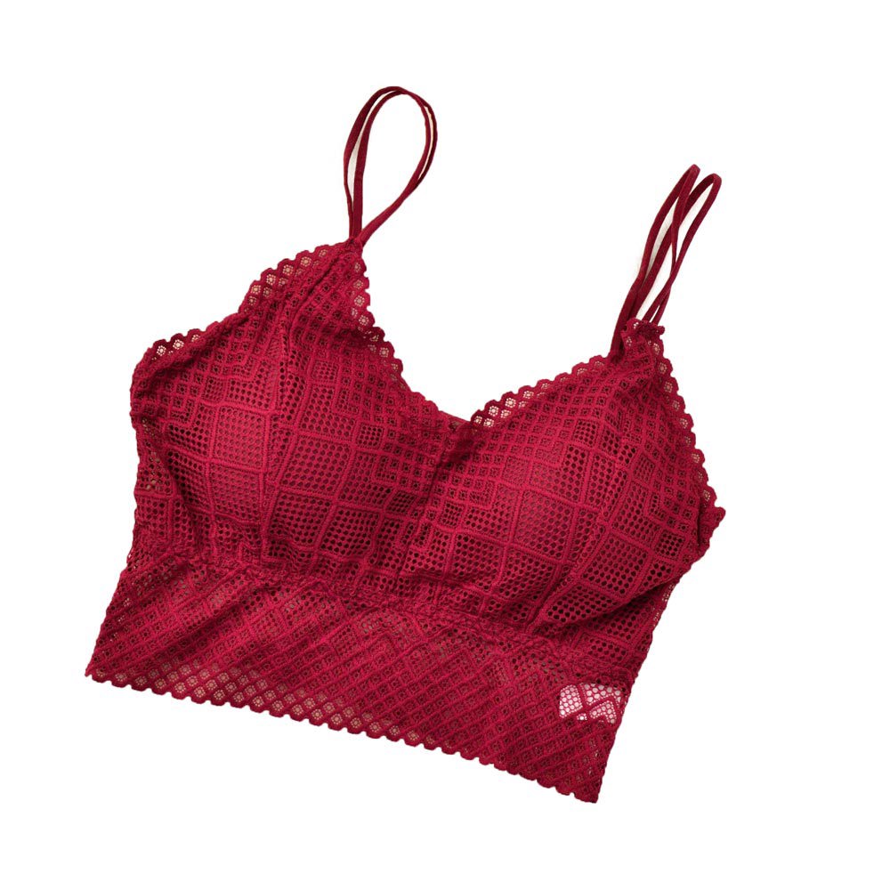 Γυναικείο Bralette με γεωμετρικά σχέδια Μπορντώ 8272