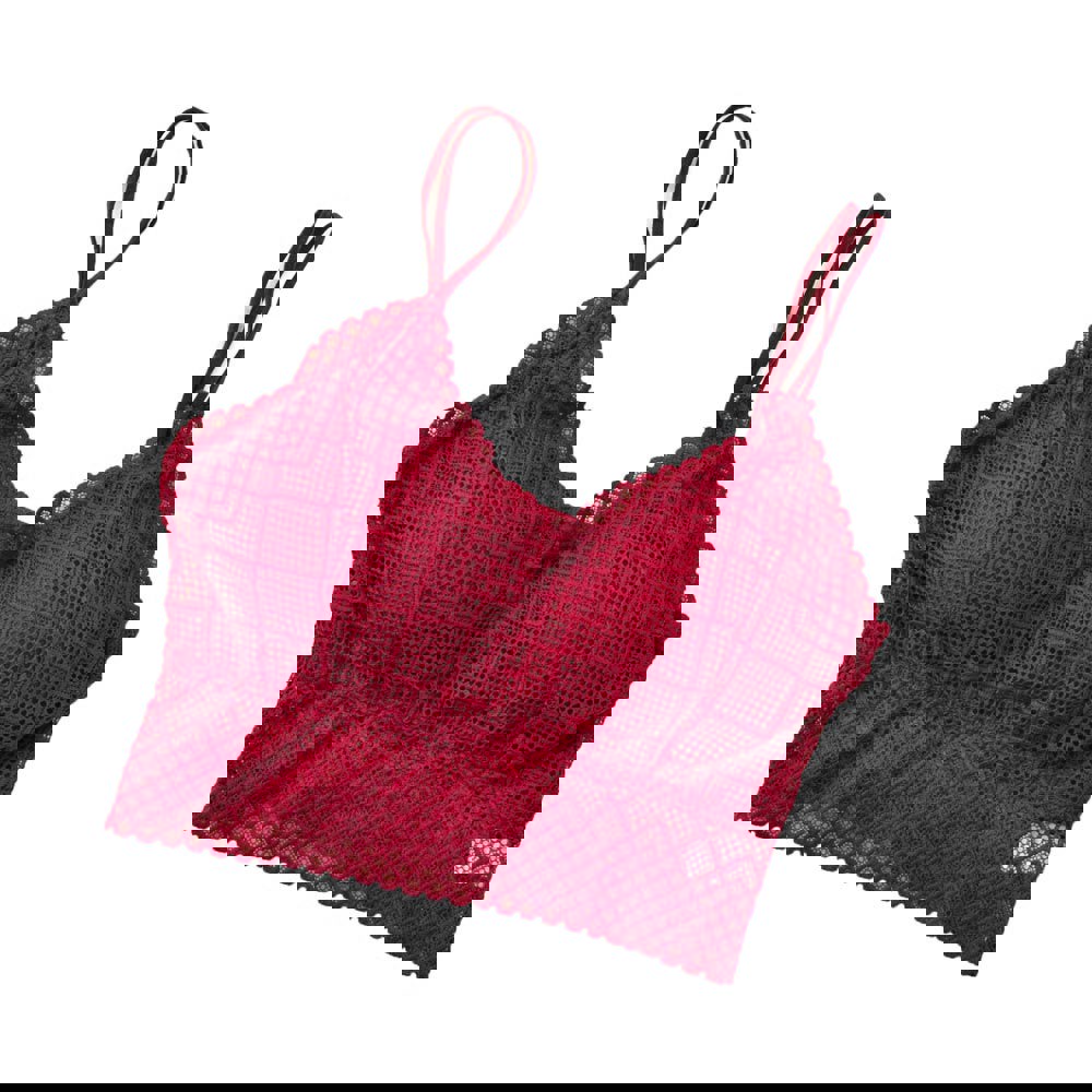 Γυναικείο Bralette με γεωμετρικά σχέδια Μπορντώ 8272