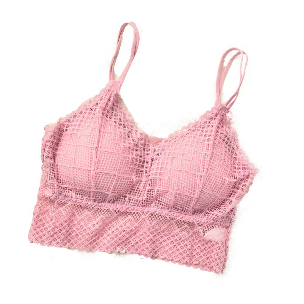 Γυναικείο Bralette με γεωμετρικά σχέδια Απαλό Ροζ 8270