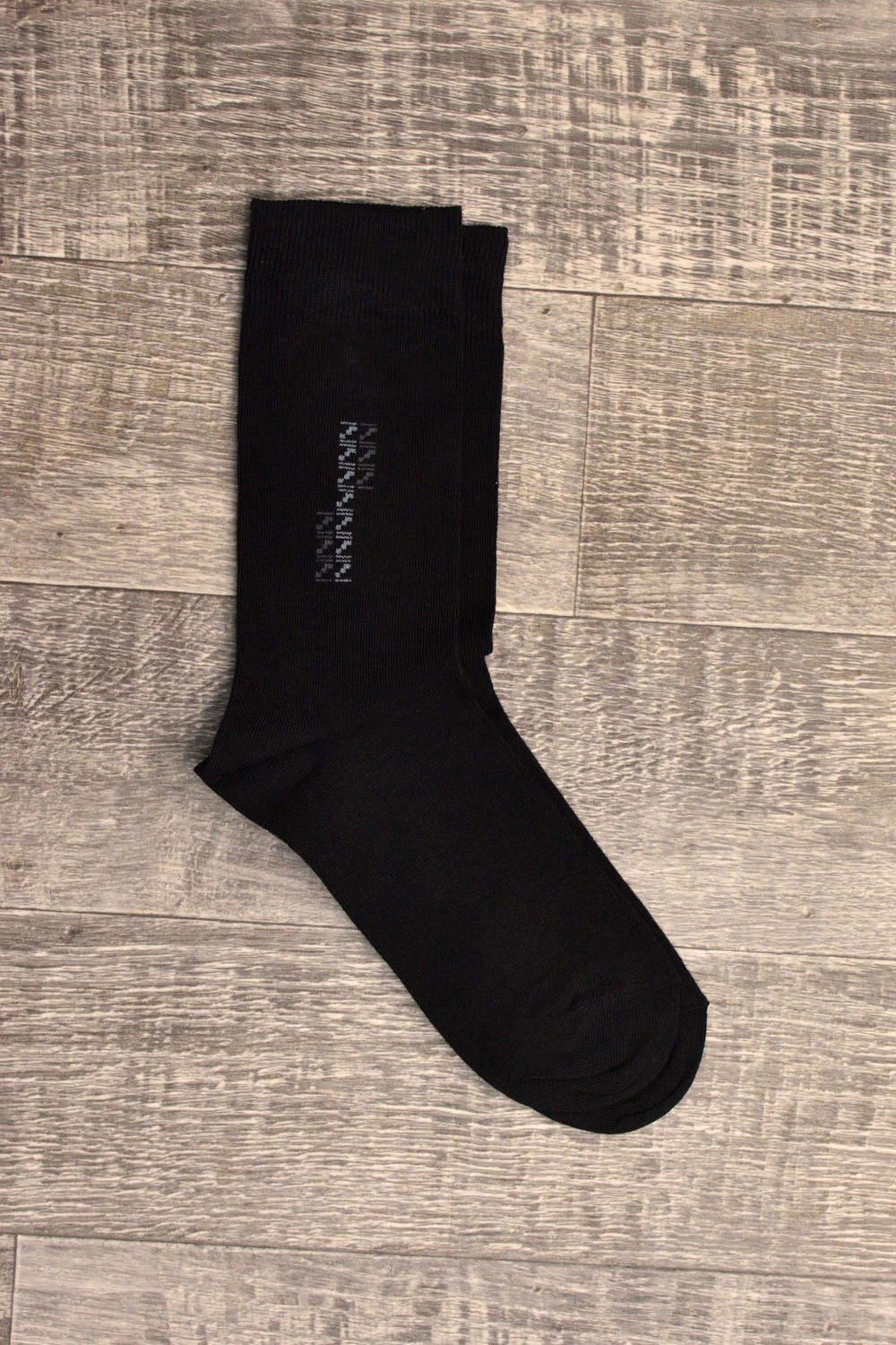 Ανδρικές κάλτσες με διακριτικό σχέδιο Μαύρο 8104 φωτογραφία