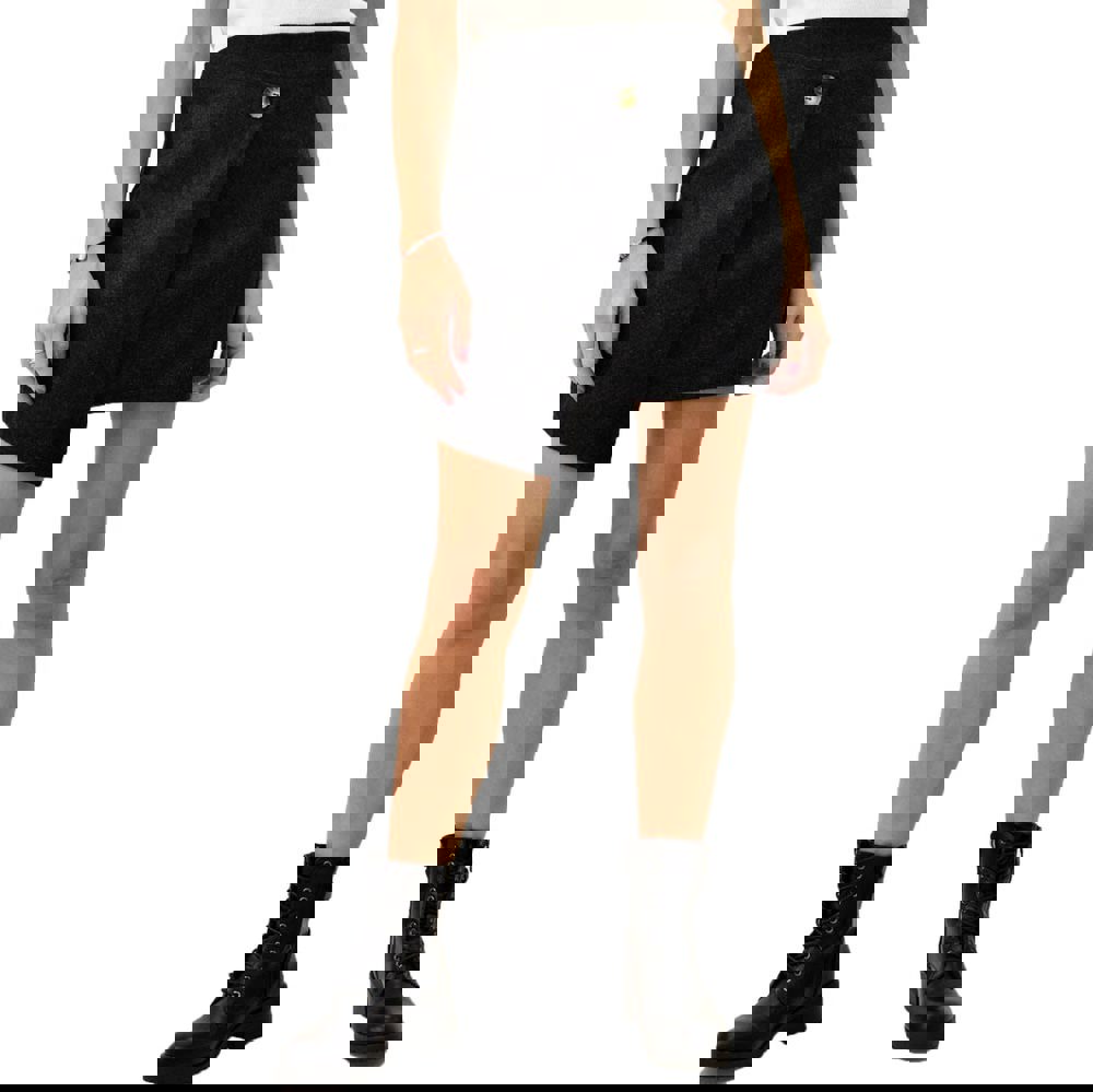 Γυναικεία φούστα μονόχρωμη Μαύρο 8391