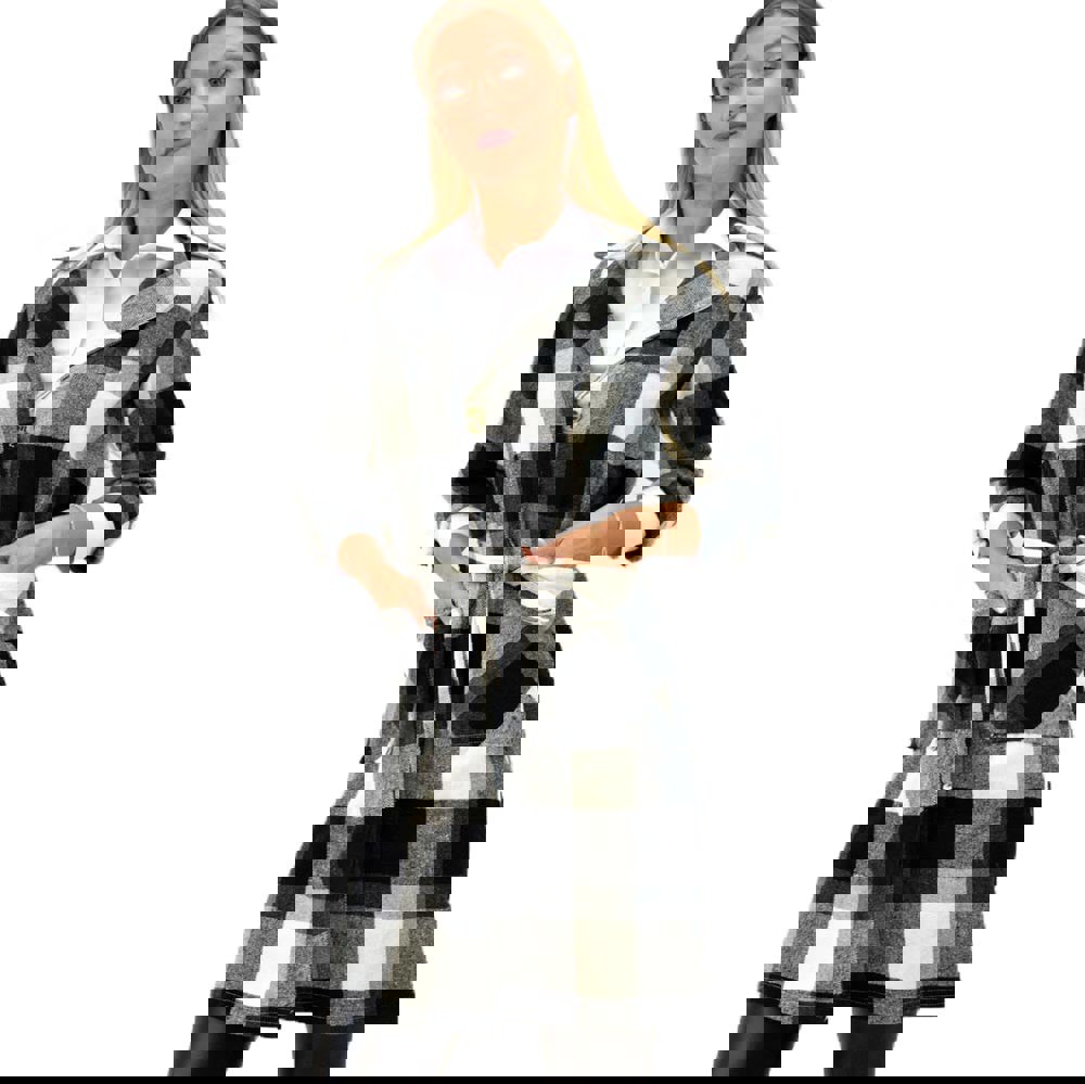 Γυναικείο λεπτό παλτό Μαύρο 9455