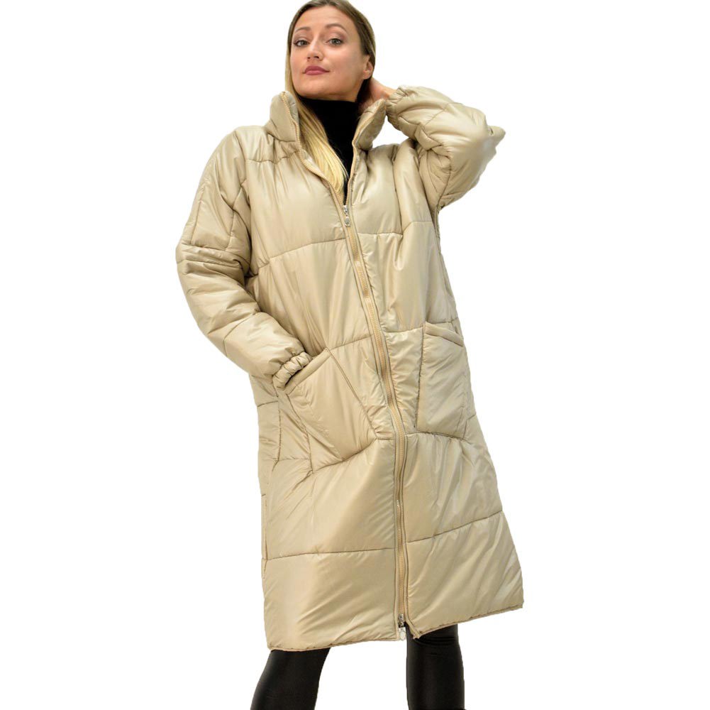 Γυναικείο μπουφάν oversized Μπεζ 9442