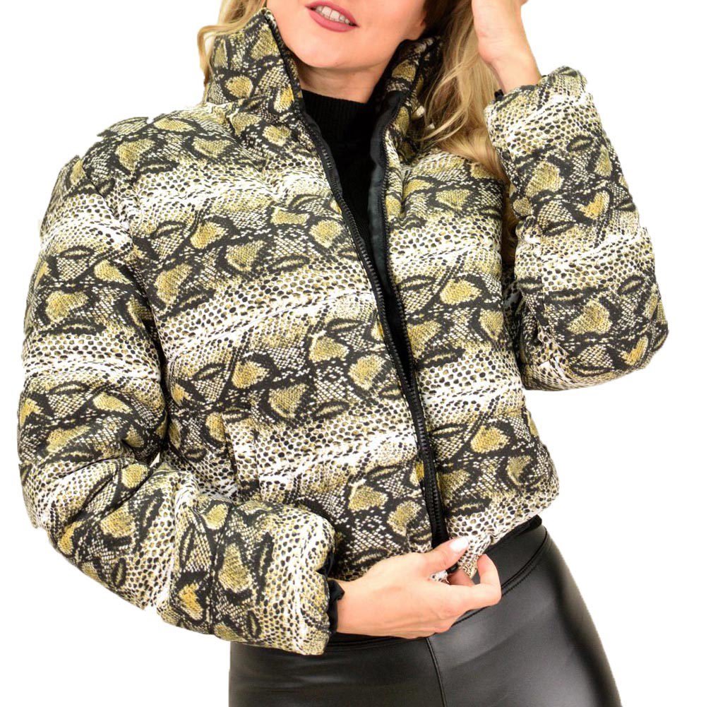 Γυναικείο μπουφάν bomber animal print Μπεζ 9408