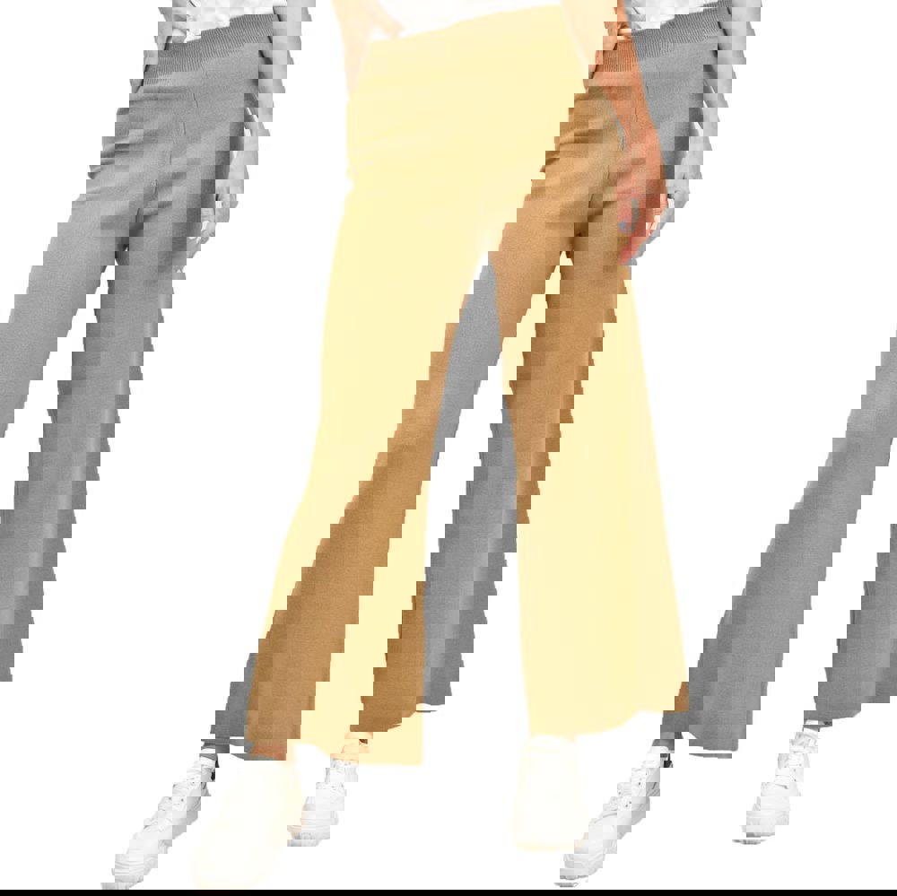 Γυναικείο παντελόνι πλεκτό Μπεζ 8853