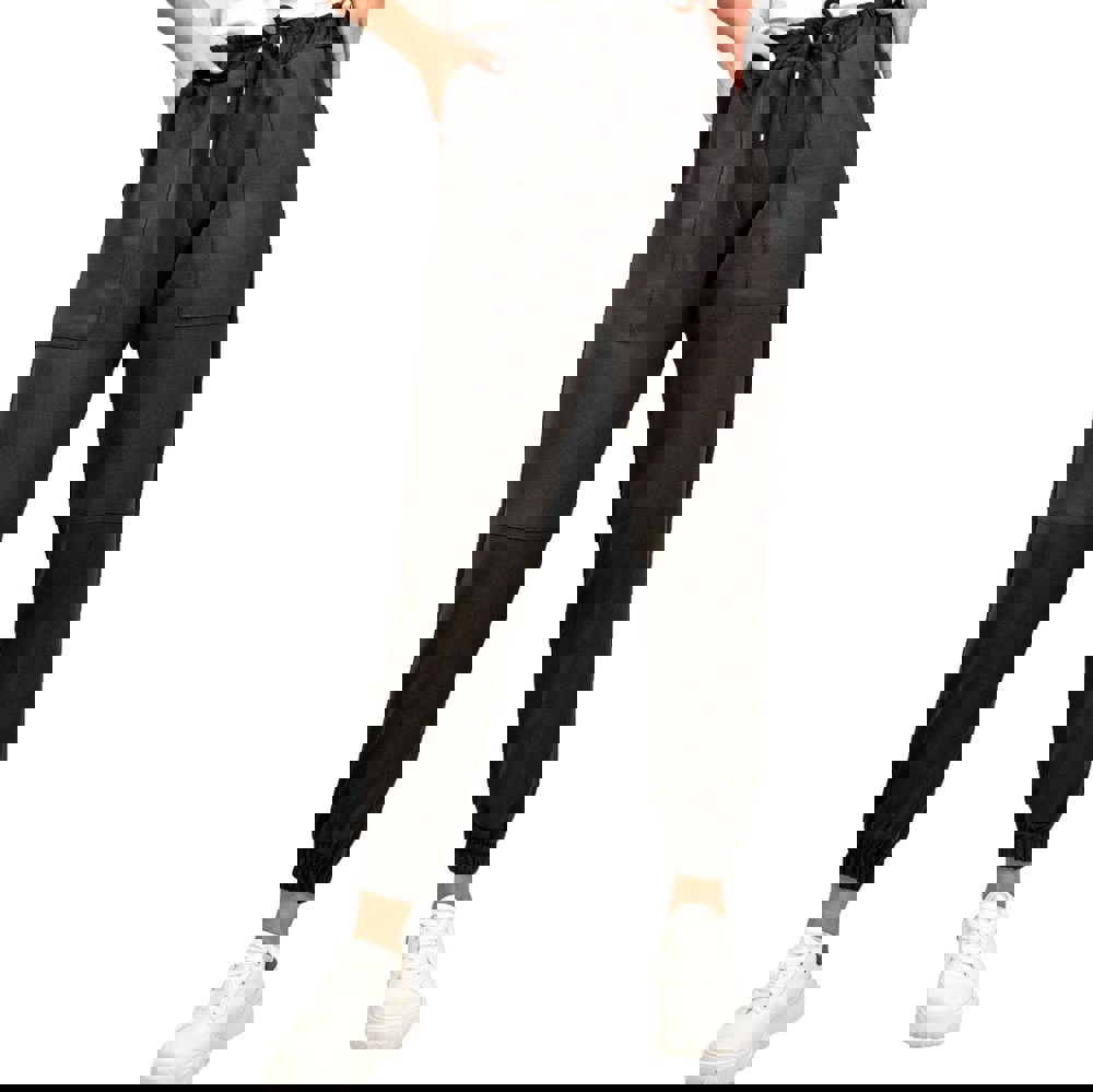 Γυναικείο παντελόνι με λάστιχο Μαύρο 8914