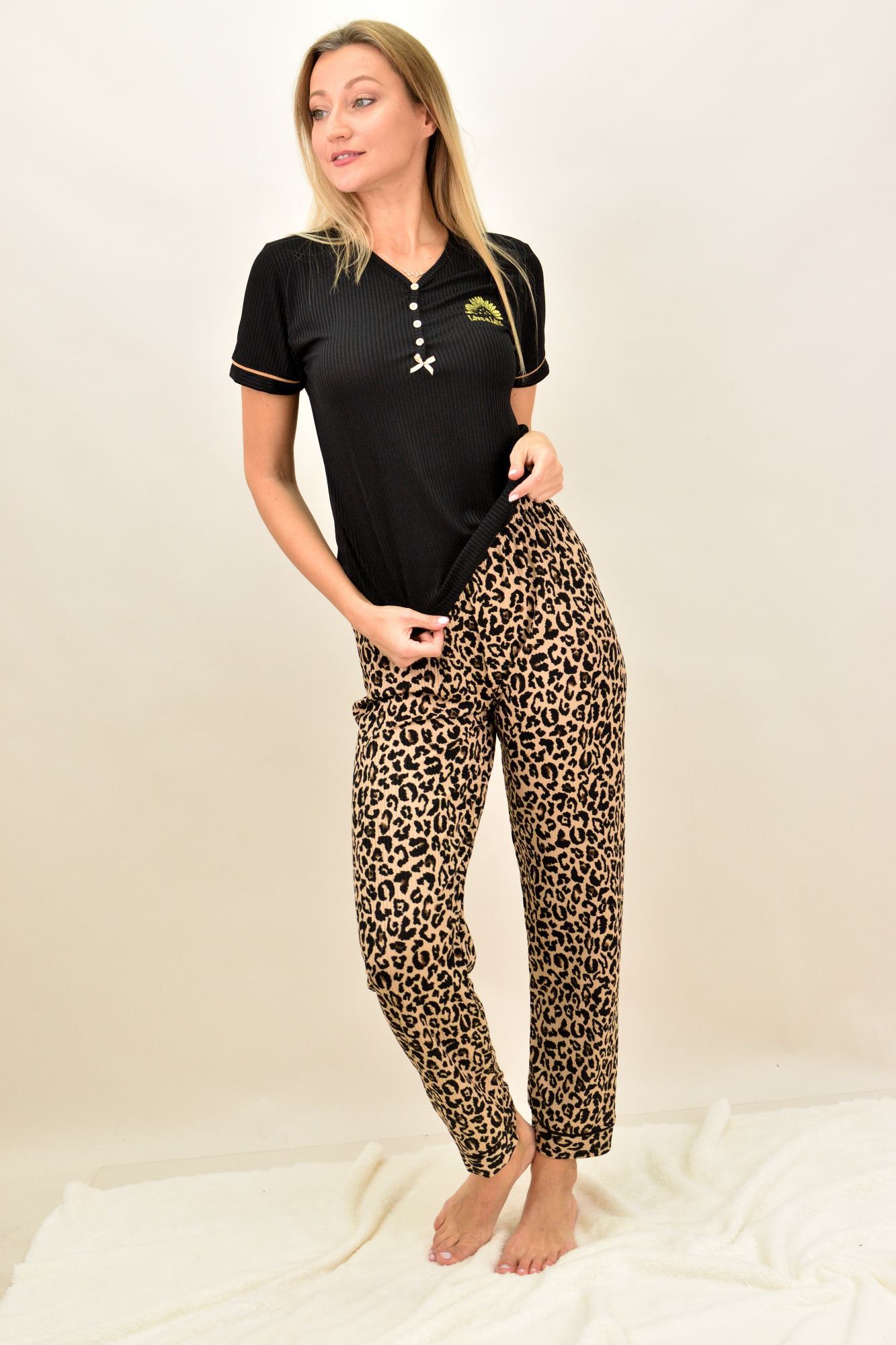 Γυναικεία πιτζάμα σετ με σχέδιο animal print Animal Print 8827