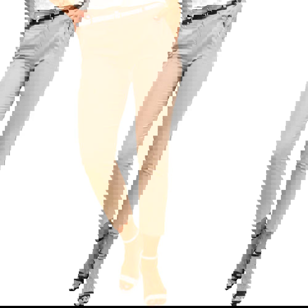 Παντελόνι με ζωνάκι Μπεζ 9901