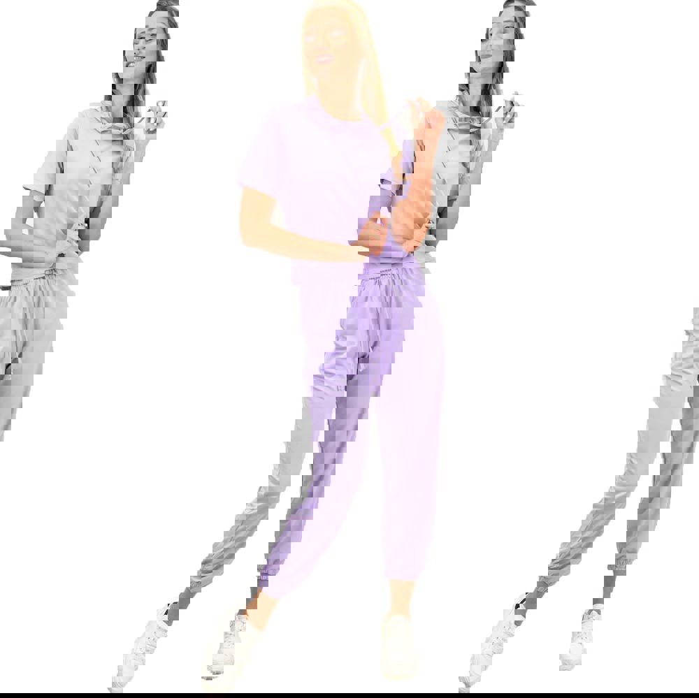 Γυναικείο σετ με κουκούλα ανοιξιάτικο Λιλά 10470