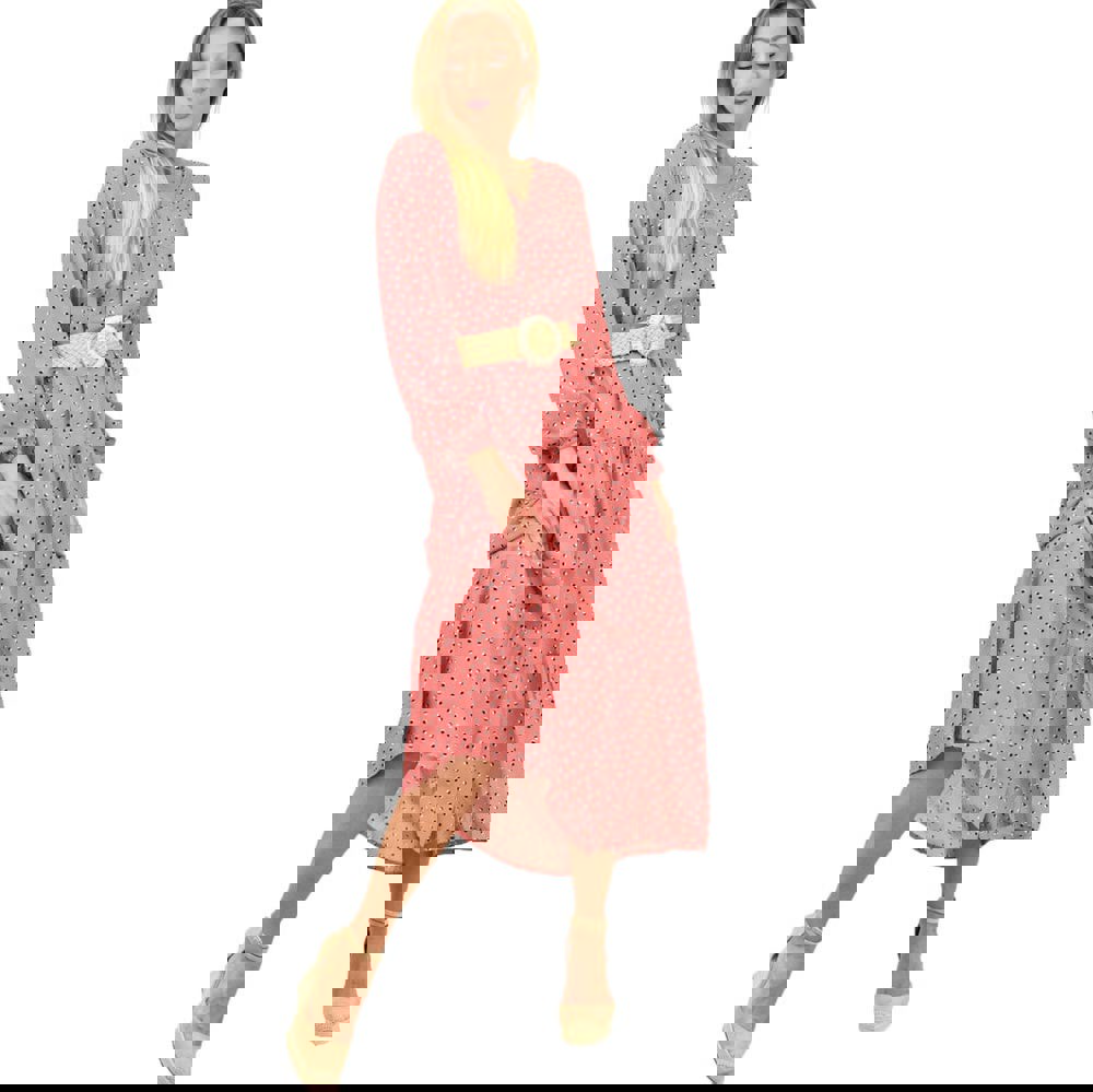 Γυναικέιο φόρεμα μάξι Κοραλί 10797