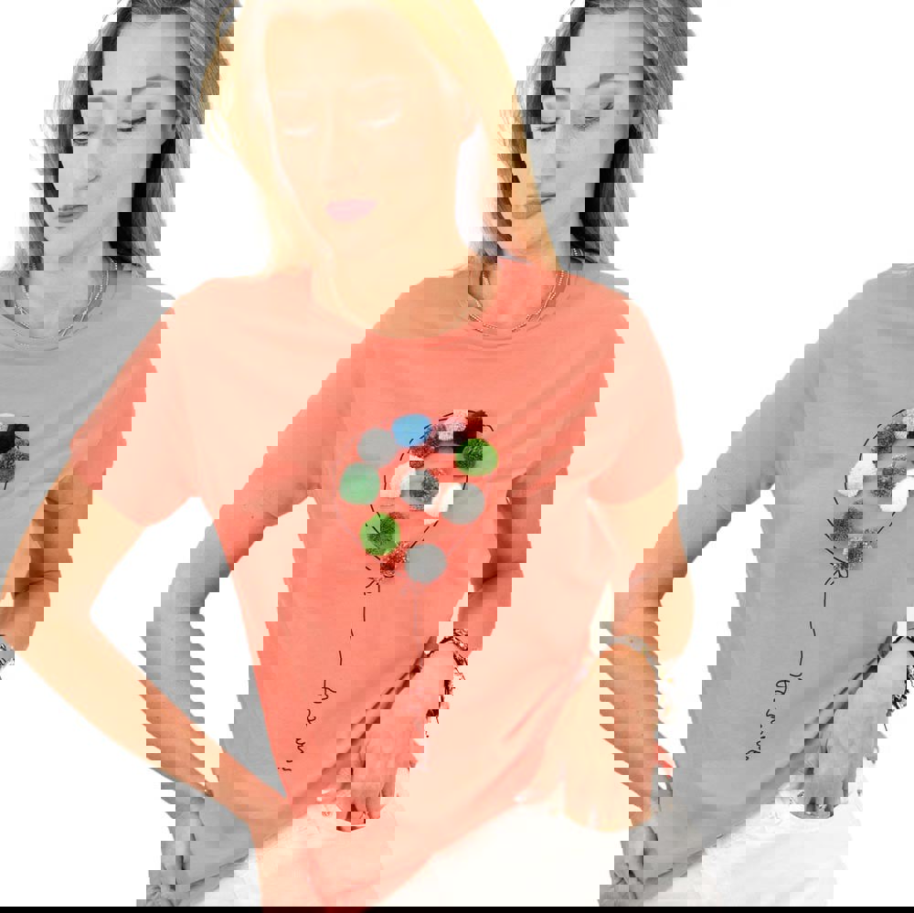 Γυναικεία μπλούζα με σχέδιο μπαλόνι και πον πον Κοραλί 11023