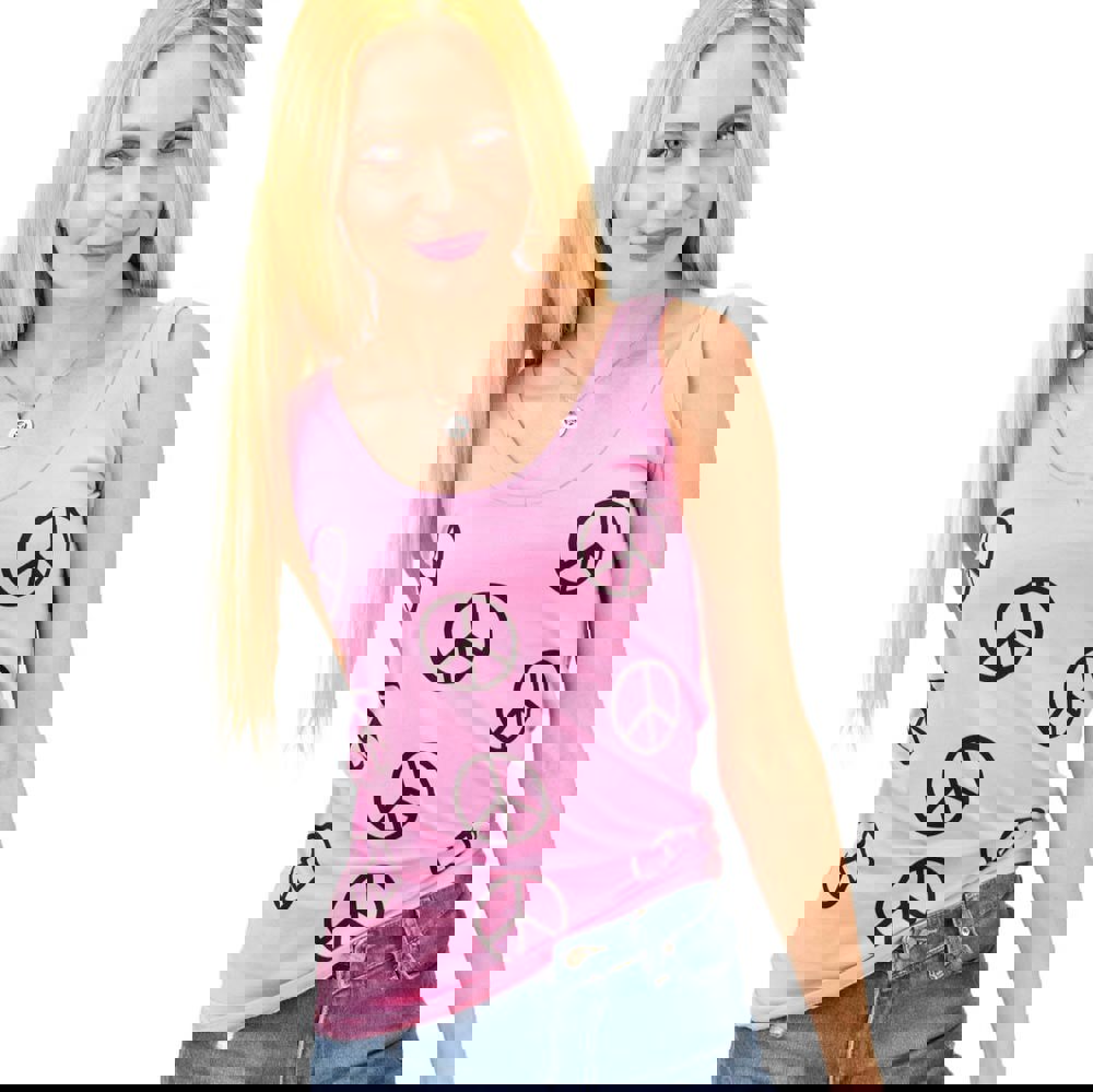 Γυναικείο αμάνικο μπλουζάκι με σχέδιο Ροζ 12126