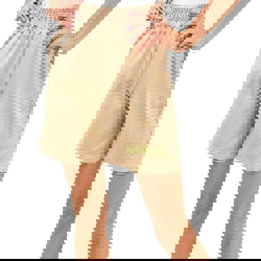 Γυναικεία φούτερ πετροπλημένη βερμούδα Μπεζ 12096