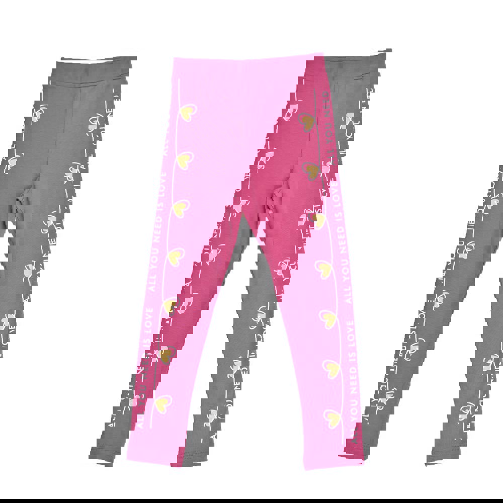 Παιδικό κολάν με τύπωμα καρδιές Μωβ 16497