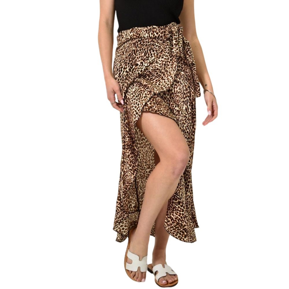 Φούστα με λεοπαρ σχέδιο Animal Print 24254