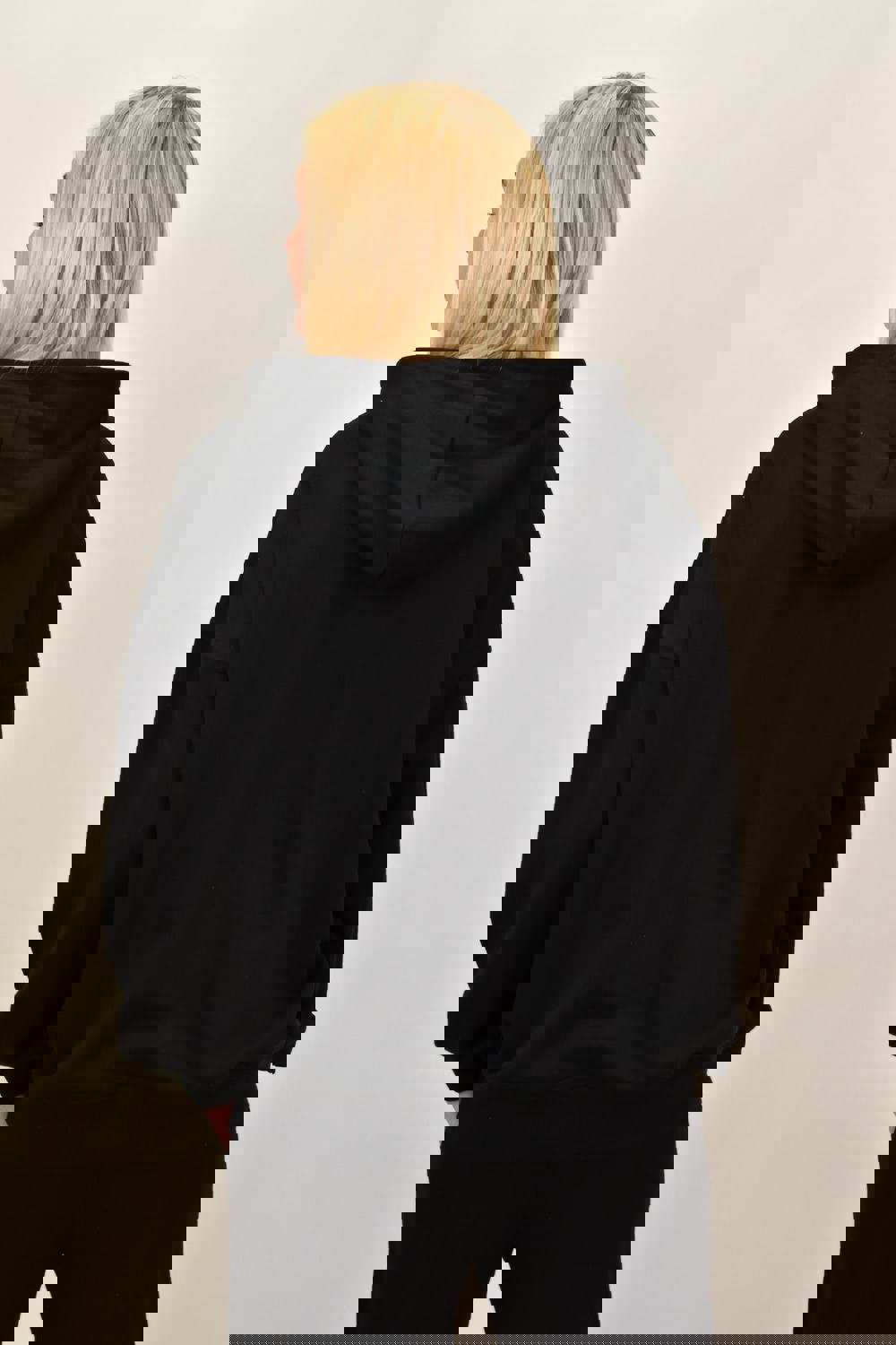 Φούτερ με κουκούλα και κέντημα NEW YORK Μαύρο 17565 φωτογραφία