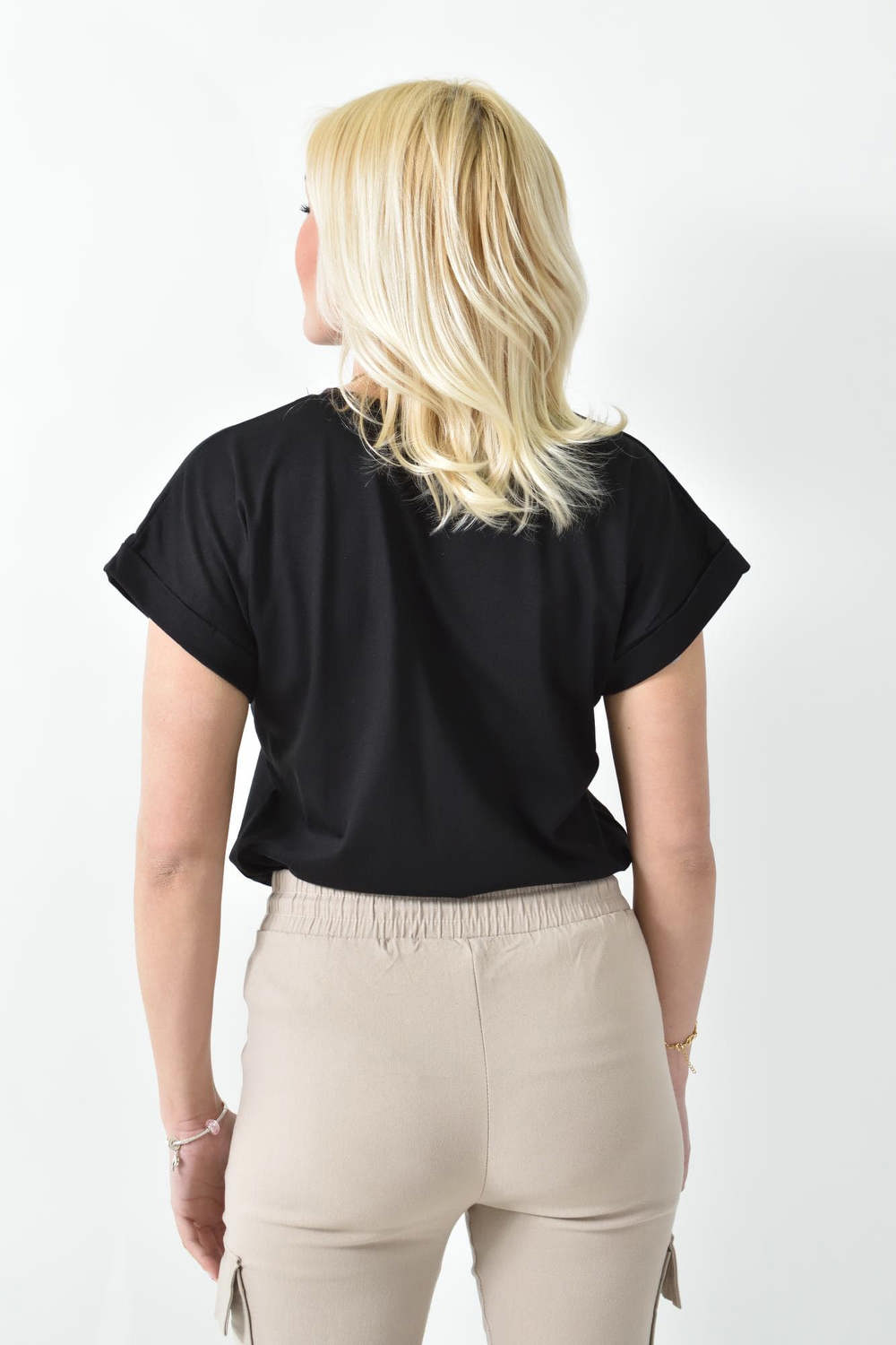 T-shirt με τύπωμα she is LEO Μαύρο 26394 φωτογραφία