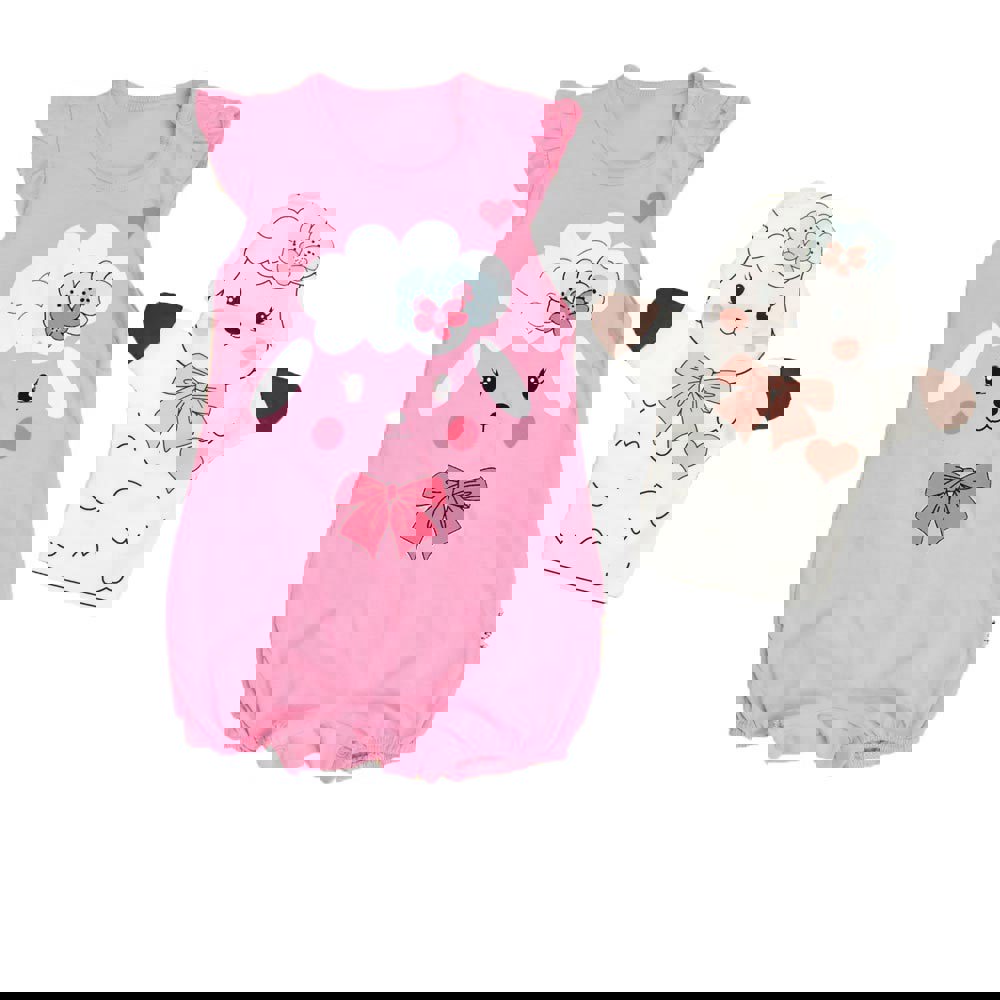 Βρεφικό φορμάκι με σχέδιο προβατάκι Φούξια 16349