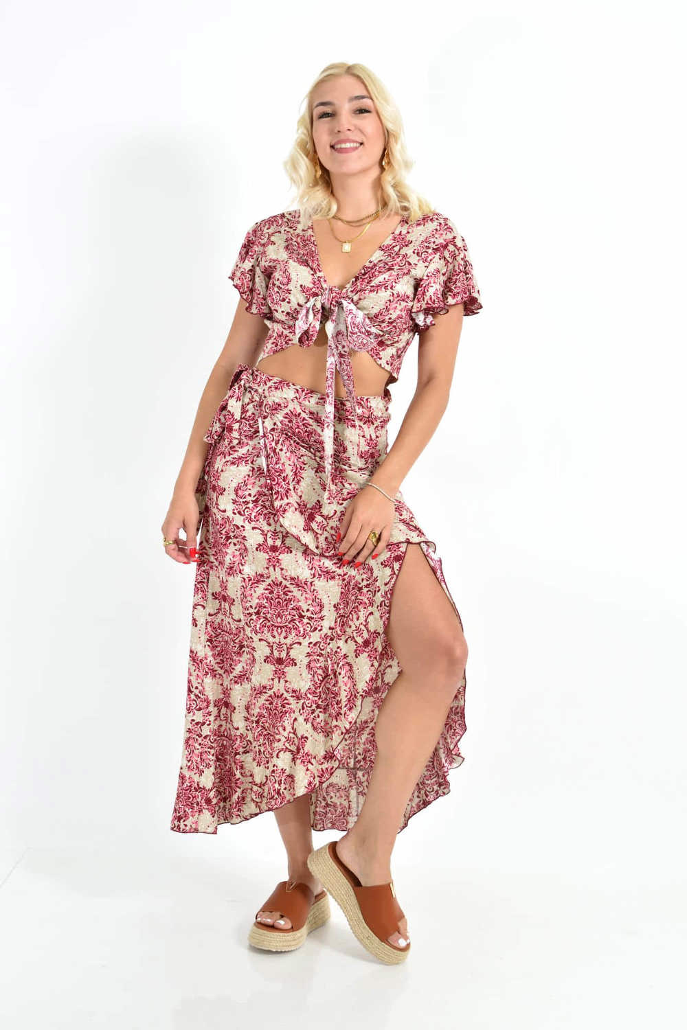 Τοπ με σχέδιο εμπριμέ Φούξια 26574 φωτογραφία