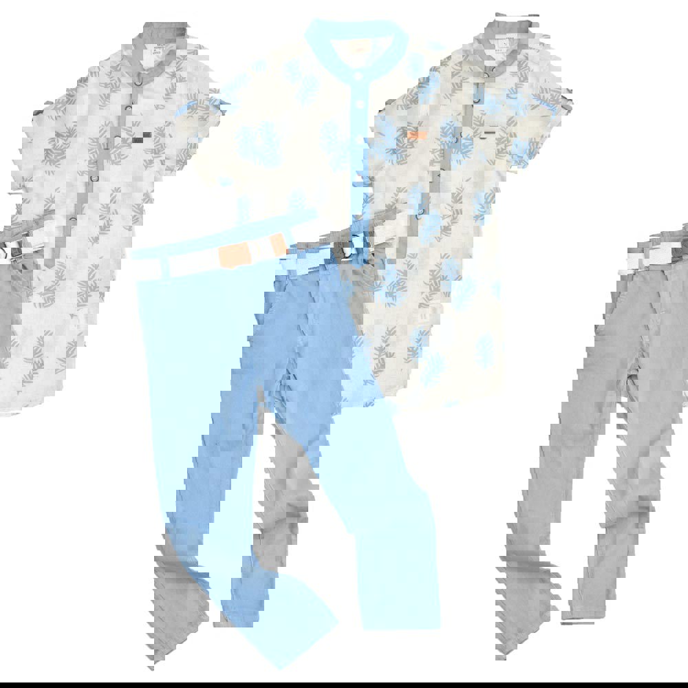 Παιδικό σετ μπλούζα & παντελόνι Γαλάζιο 14522