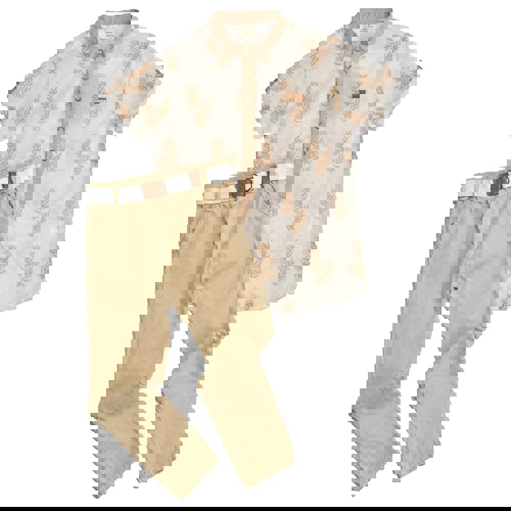 Παιδικό σετ μπλούζα & παντελόνι Μπεζ 14518