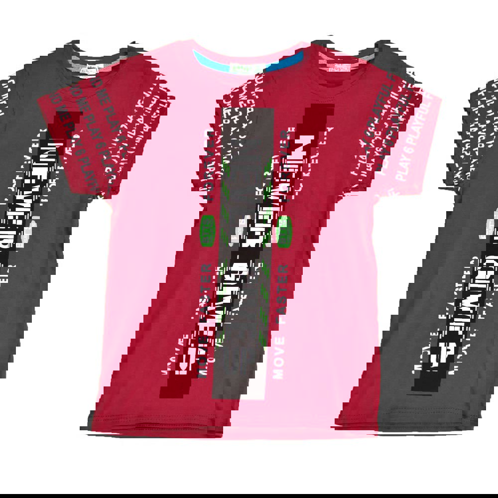 Παιδική μπλούζα NEVER GIVE UP Μπορντώ 15649