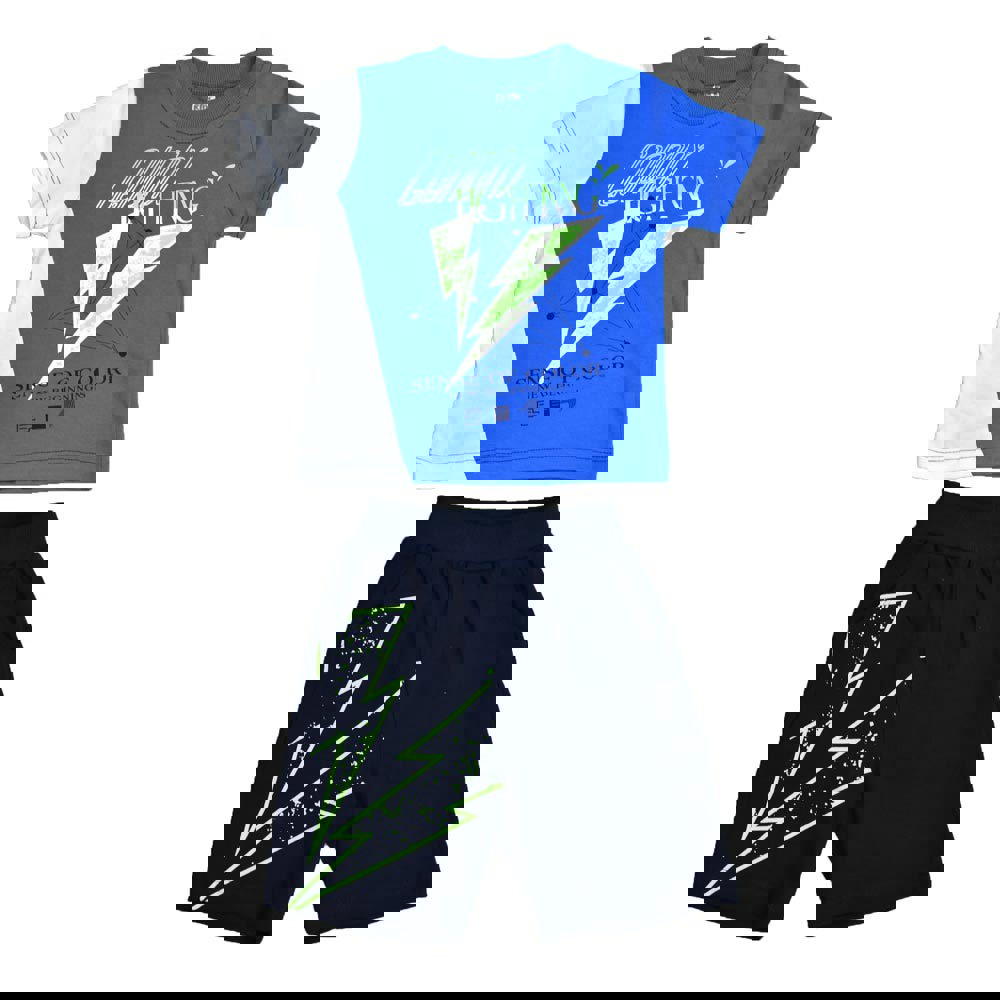 Παιδικό σετ με σχέδιο αστραπές Μπλε 16413