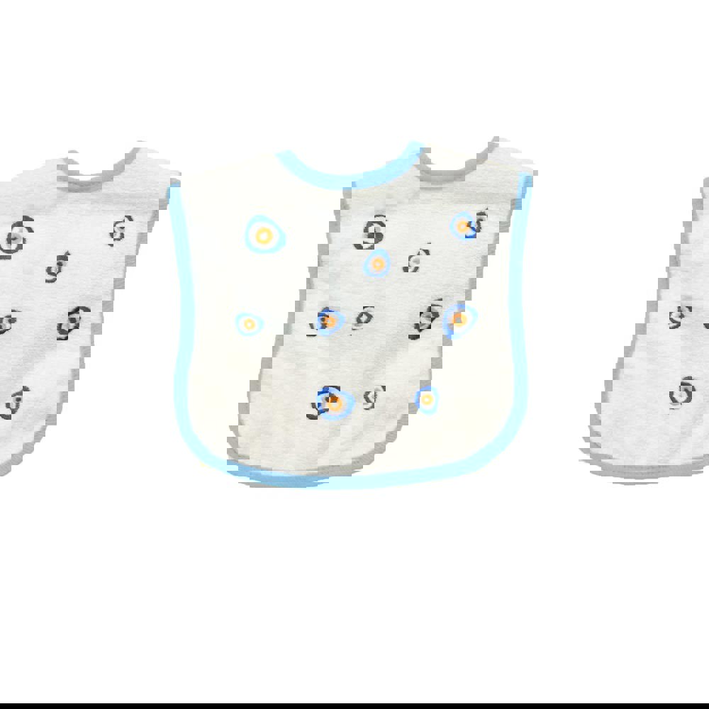 Βρφική σαλιάρα με σχέδιο ματάκι Γαλάζιο 16533