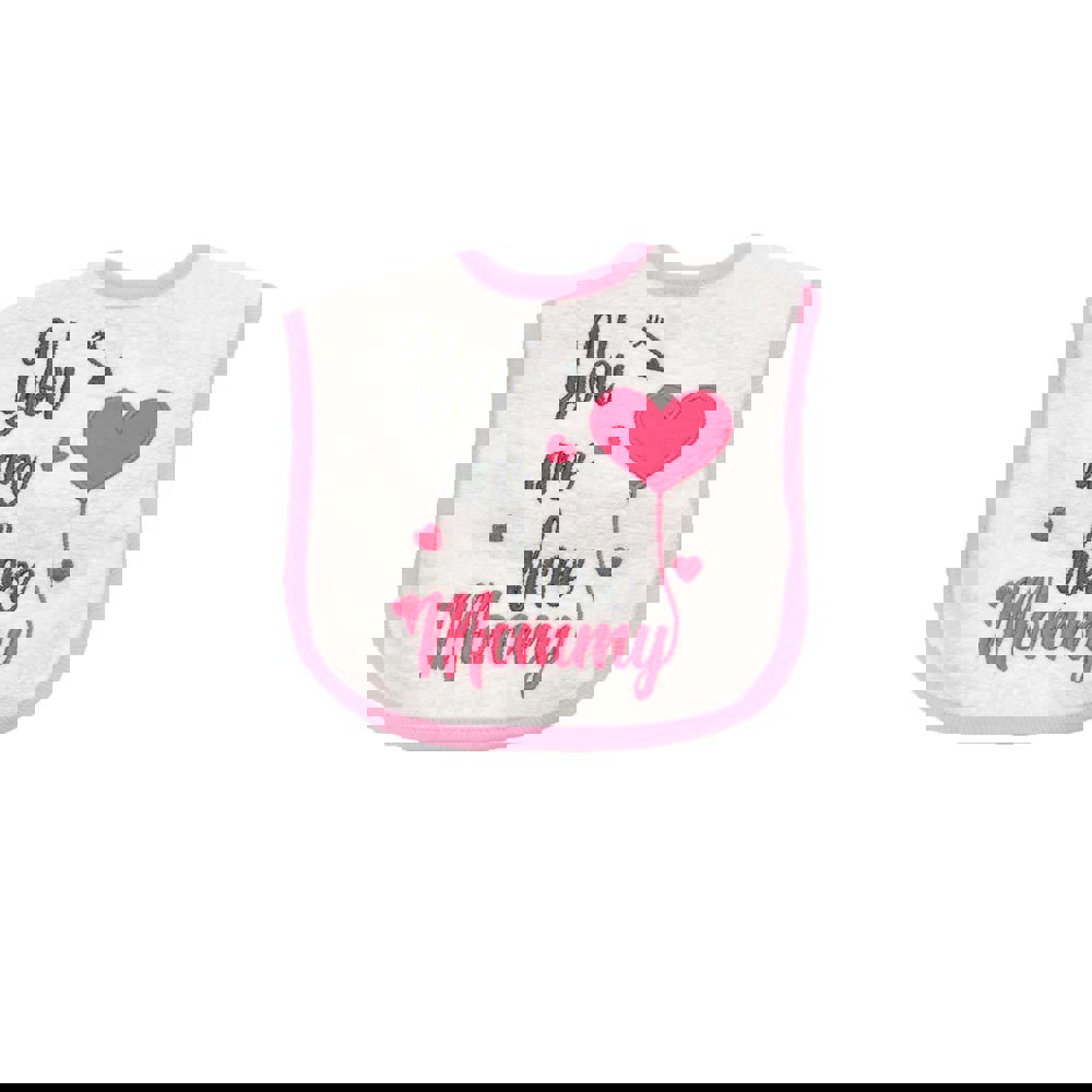 Βρεφική σαλιάρα με σχέδιο you are here mommy Ροζ 16525