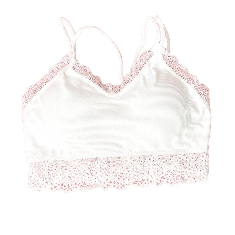 Γυναικείο Bralette ριπ Λευκό 13098