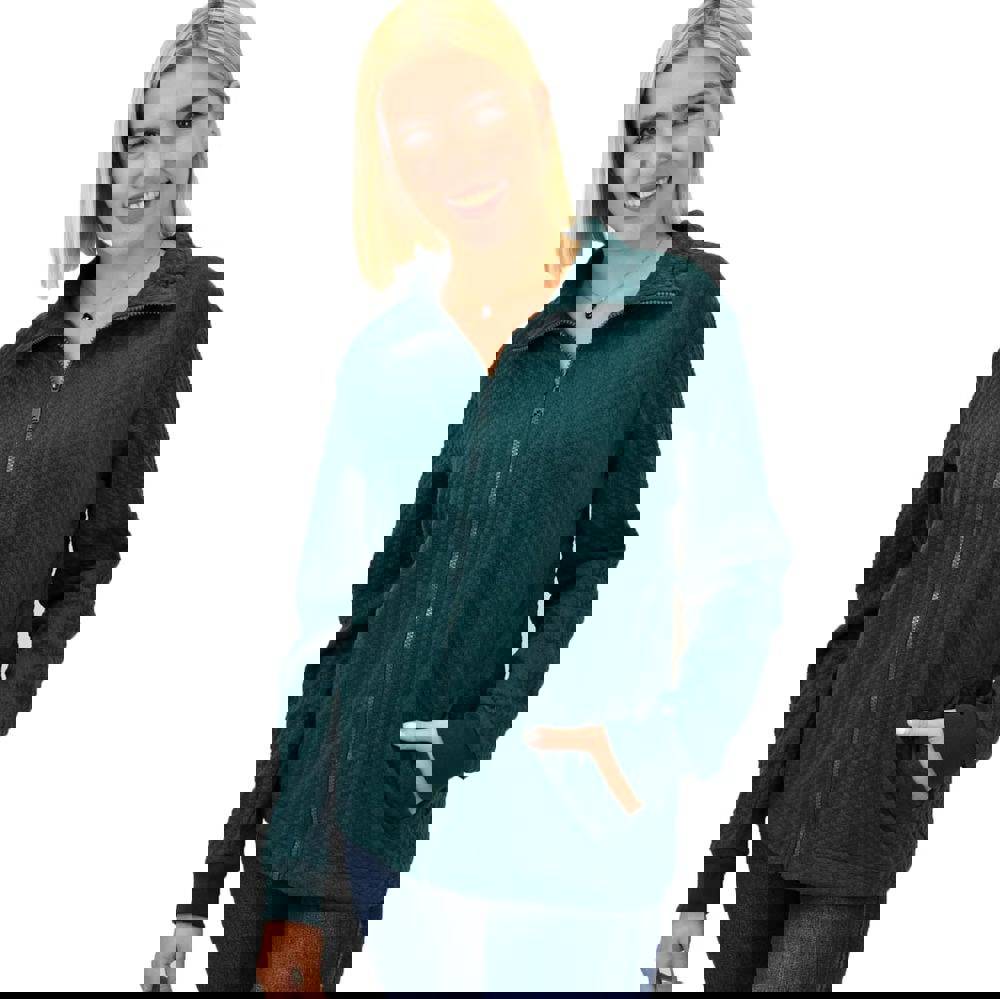 Zακέτα με φερμουάρ και όρθιο γιακά Πράσινο 18306