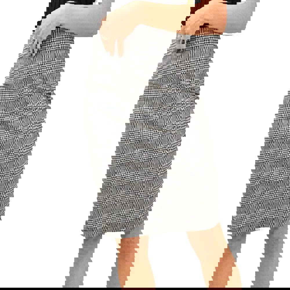 Γυναικεία φούστα καρό Γκρι 13213