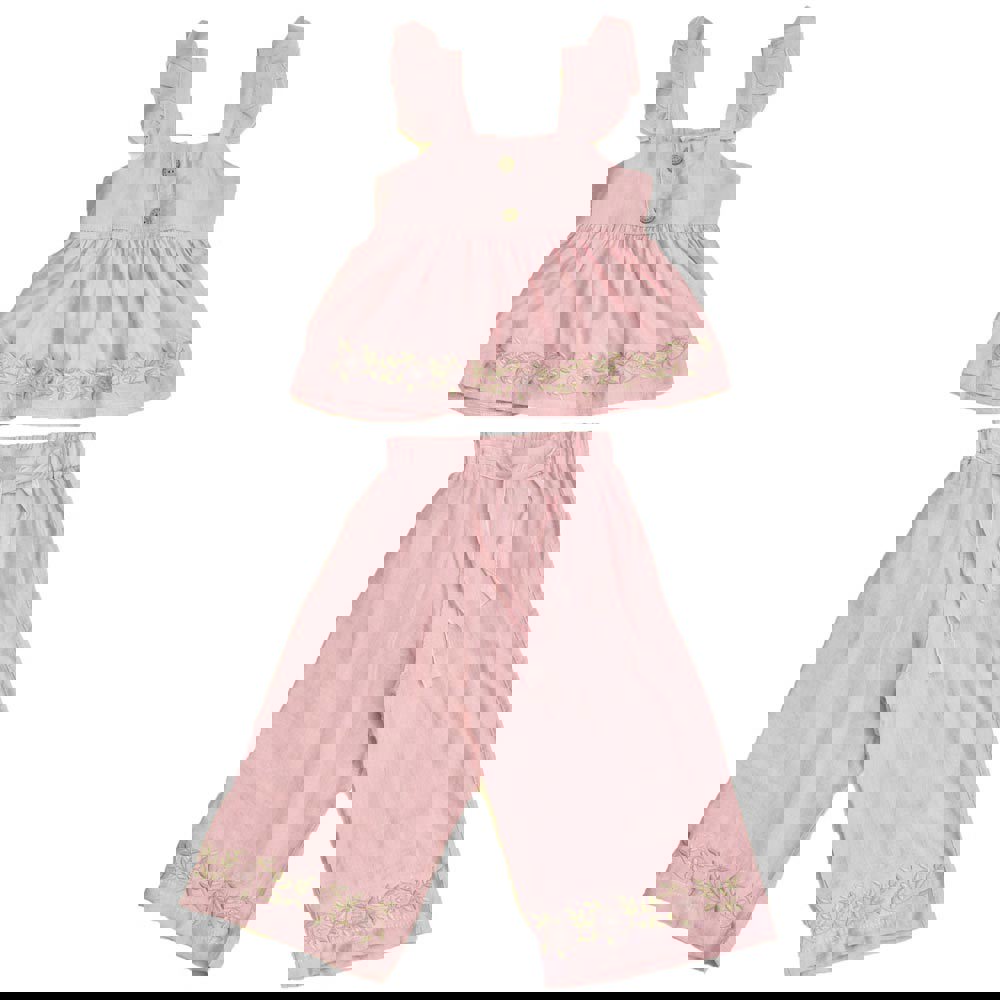 Potre OR Παιδικό σετ μπλούζα με παντελόνα Απαλό Ροζ 14513