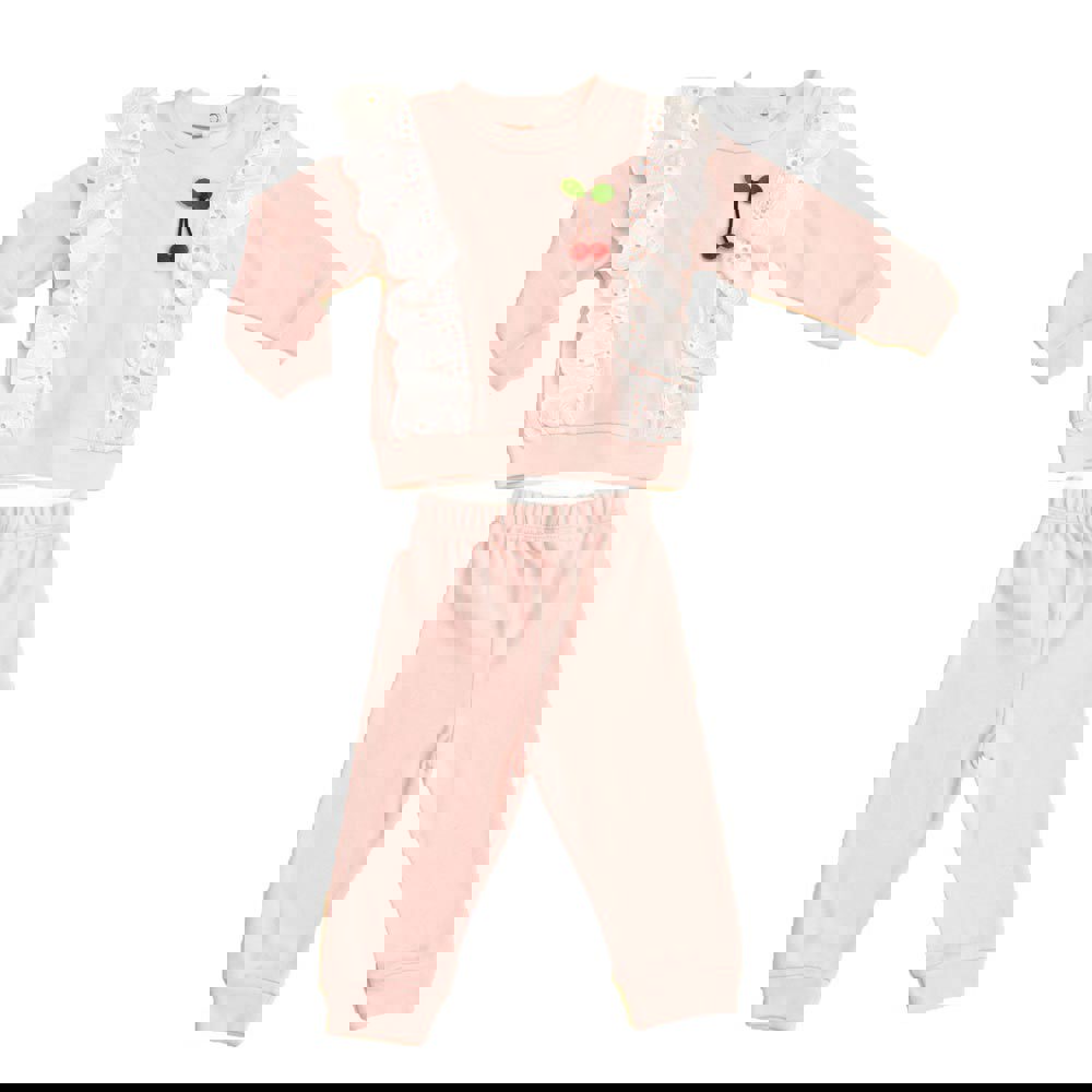 Βρεφικό σύνολο με μπλούζα και παντελόνι Σομόν 14531