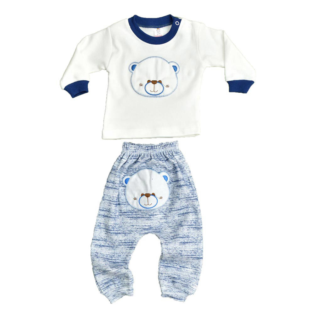 Βρεφικό σετ με αρκουδάκι Μπλε 15180