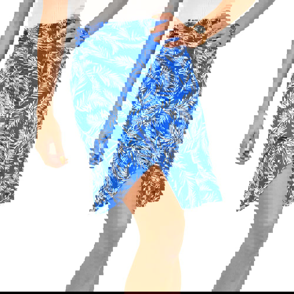 Γυναικεία κρουαζέ mini φούστα Μπλε 16786